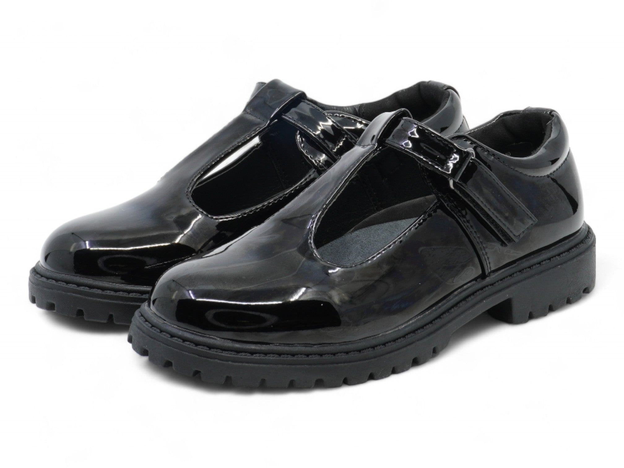 Girls Black Patent Liana School Shoe