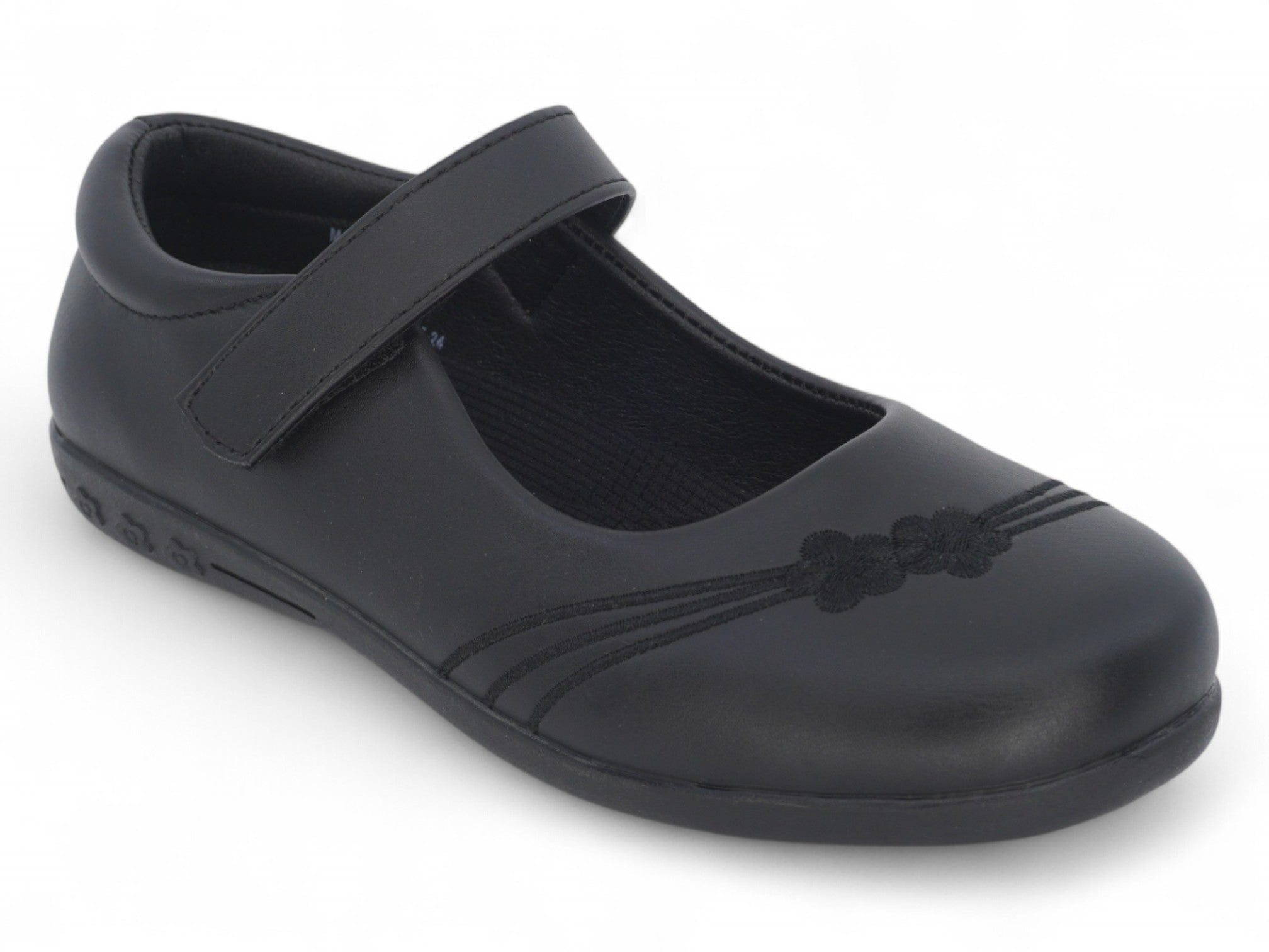 Girls Black Nora School Shoe