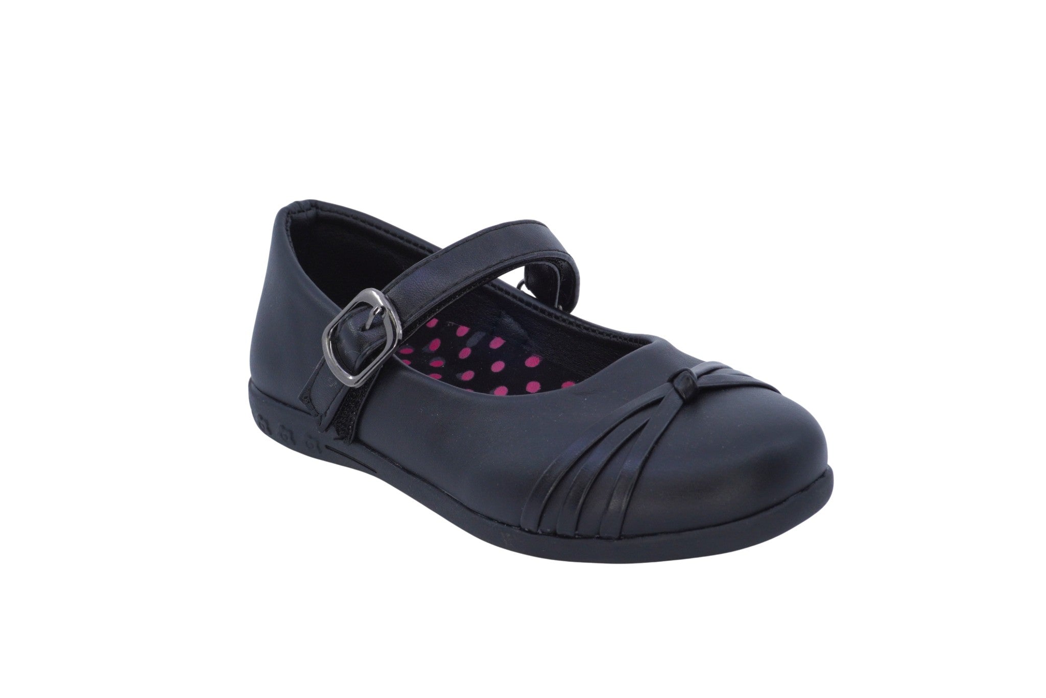 Girls Black Megan School Shoe