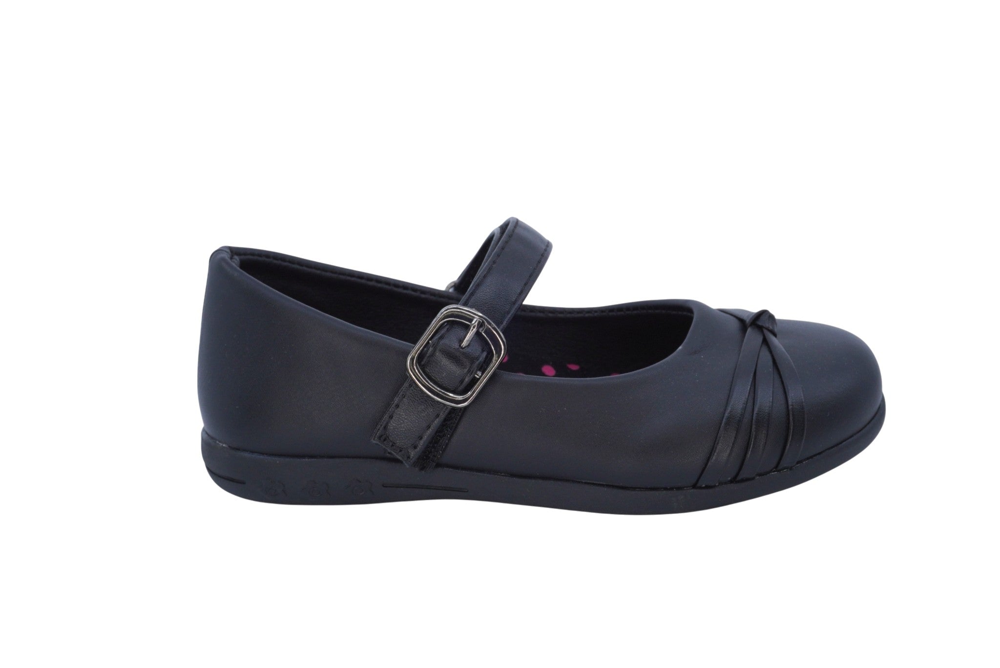 Girls Black Megan School Shoe