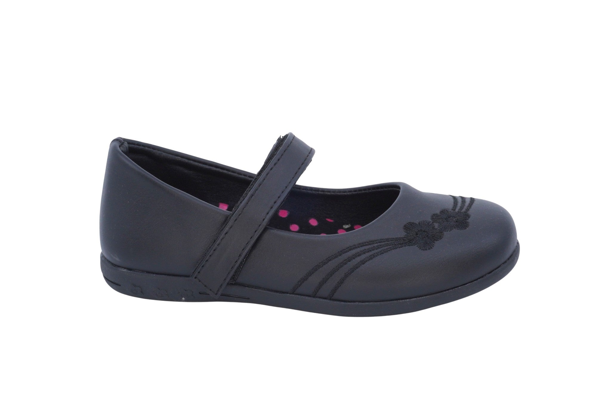 Girls Black Belle School Shoe