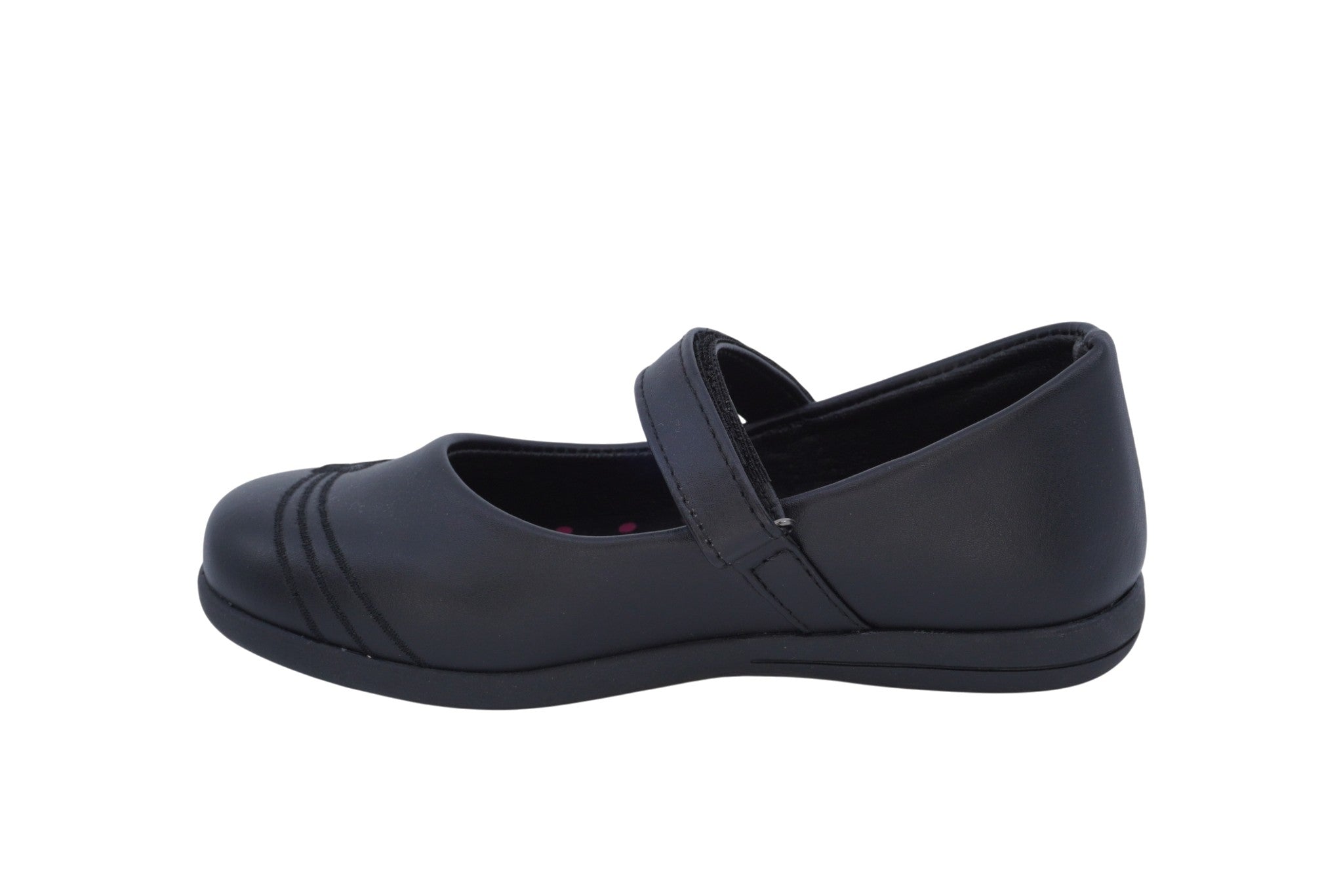 Girls Black Belle School Shoe