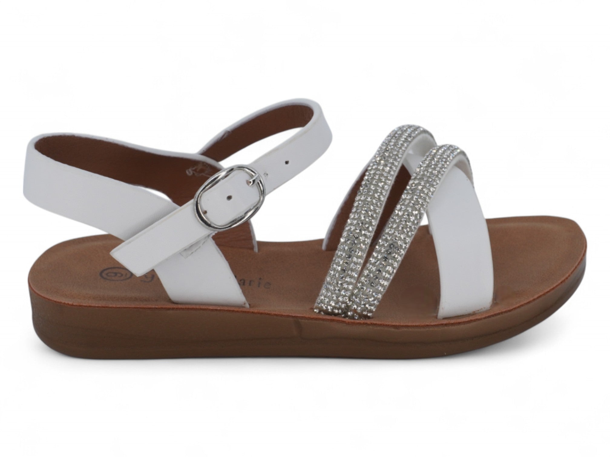 Toddler White Malayah Flat