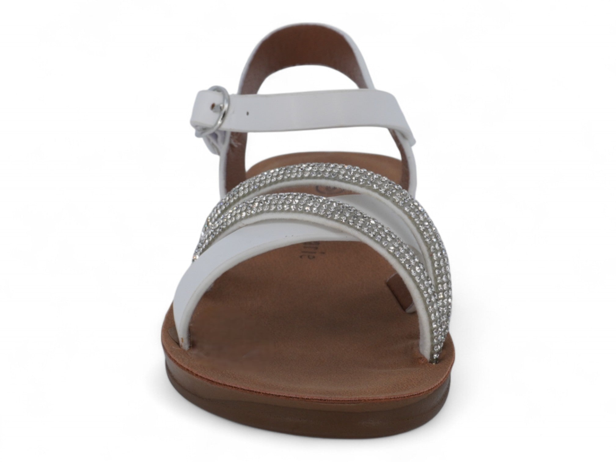 Toddler White Malayah Flat