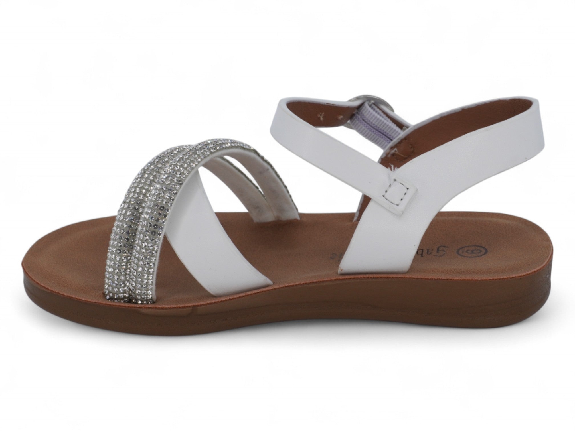 Toddler White Malayah Flat