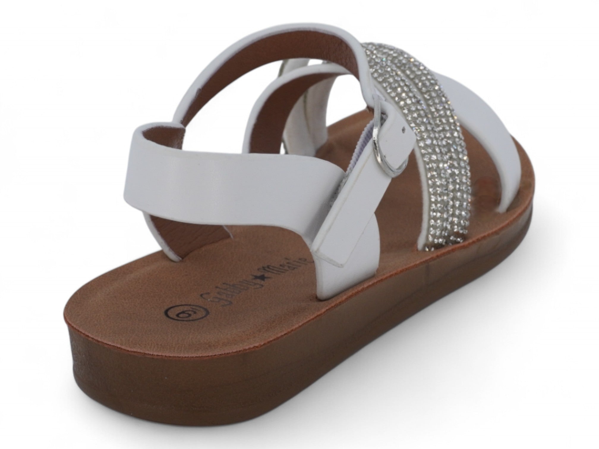 Toddler White Malayah Flat