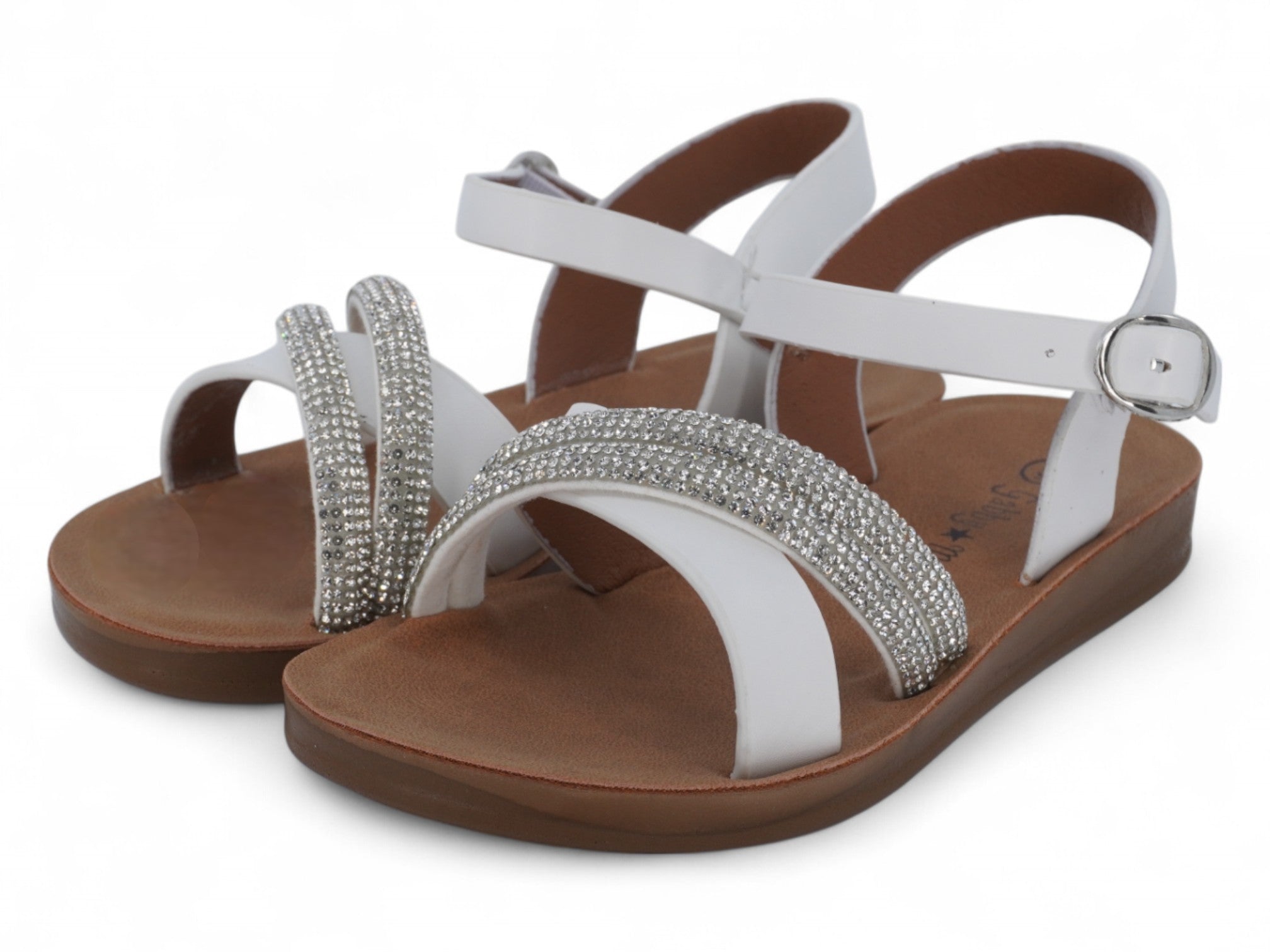 Toddler White Malayah Flat
