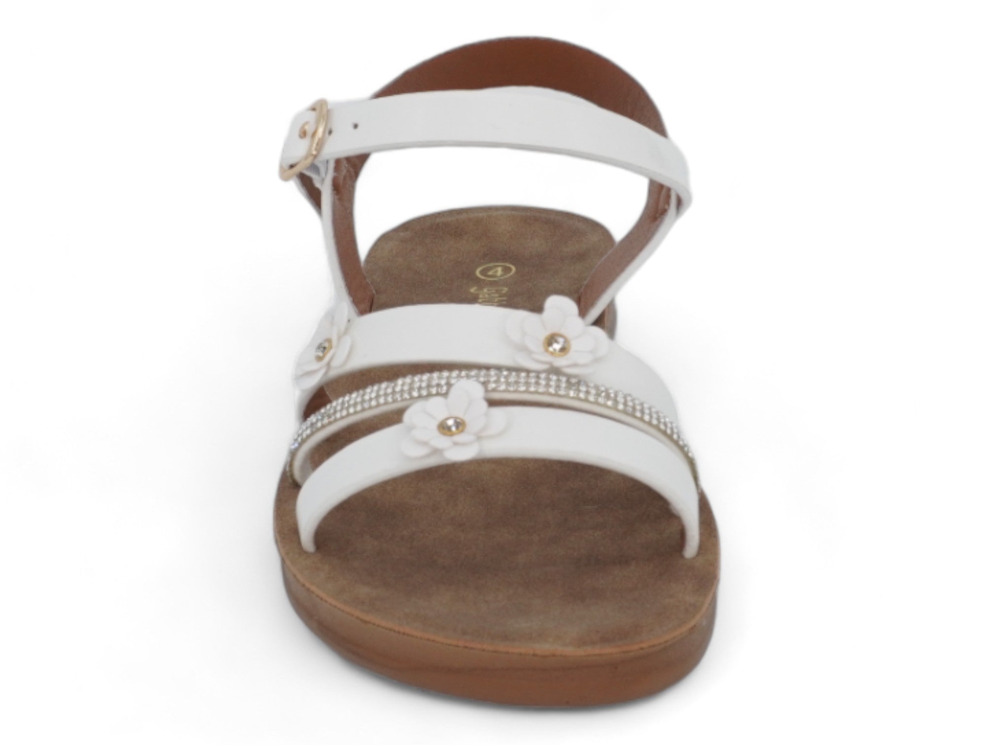 Girls' White Giorgia Sandal