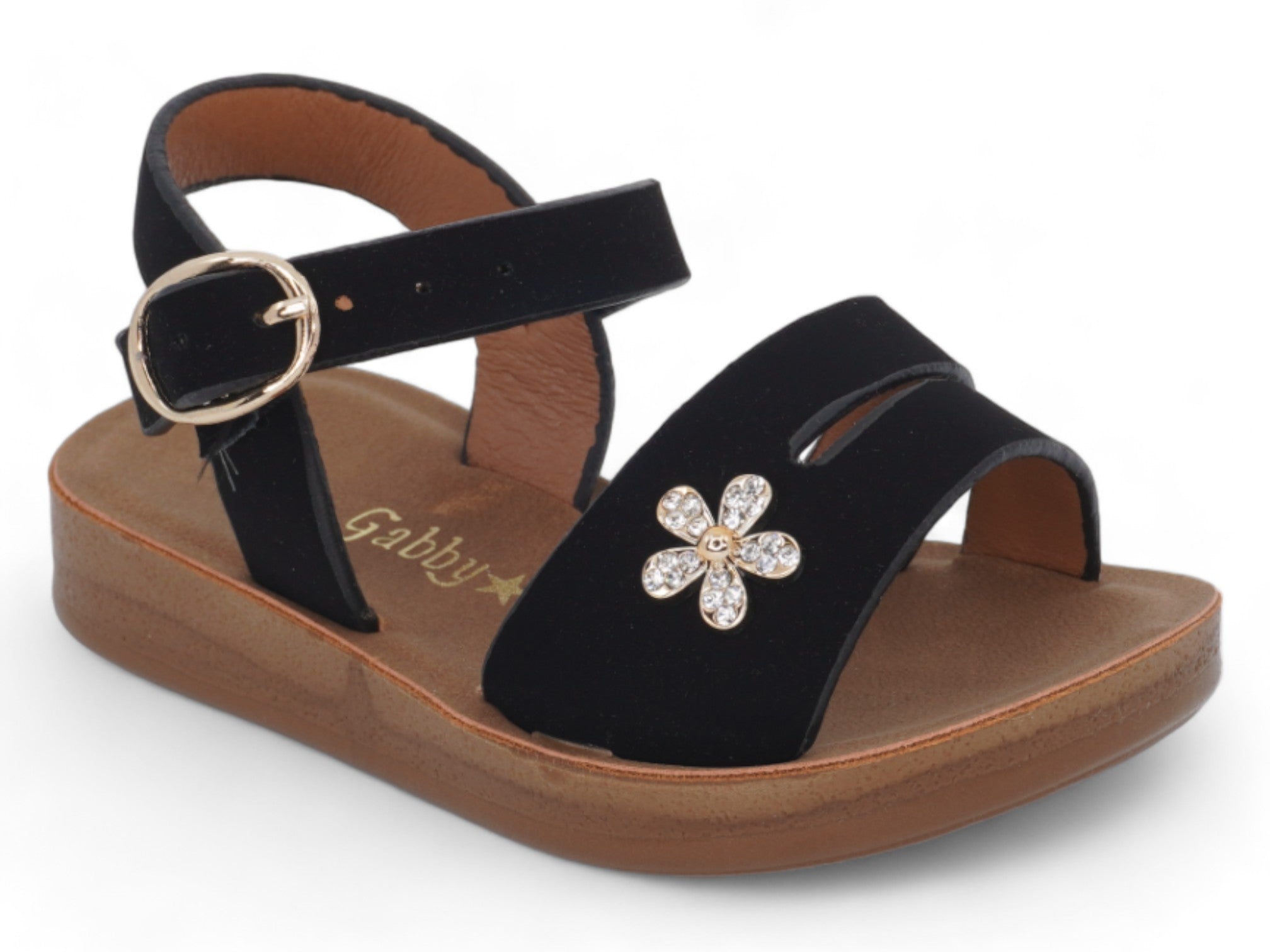 Girls' Black Trinity Sandal