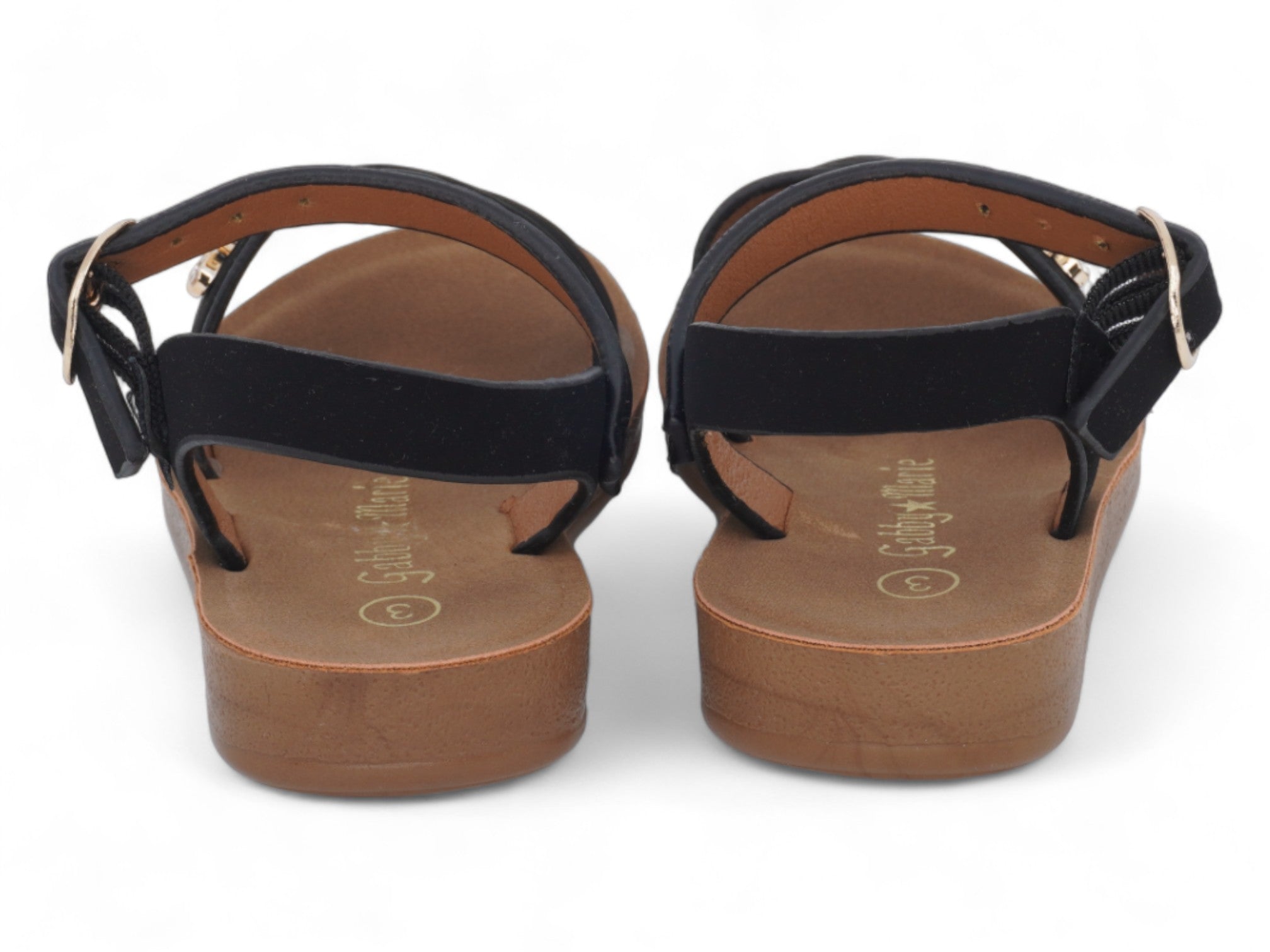 Girls' Black Trinity Sandal
