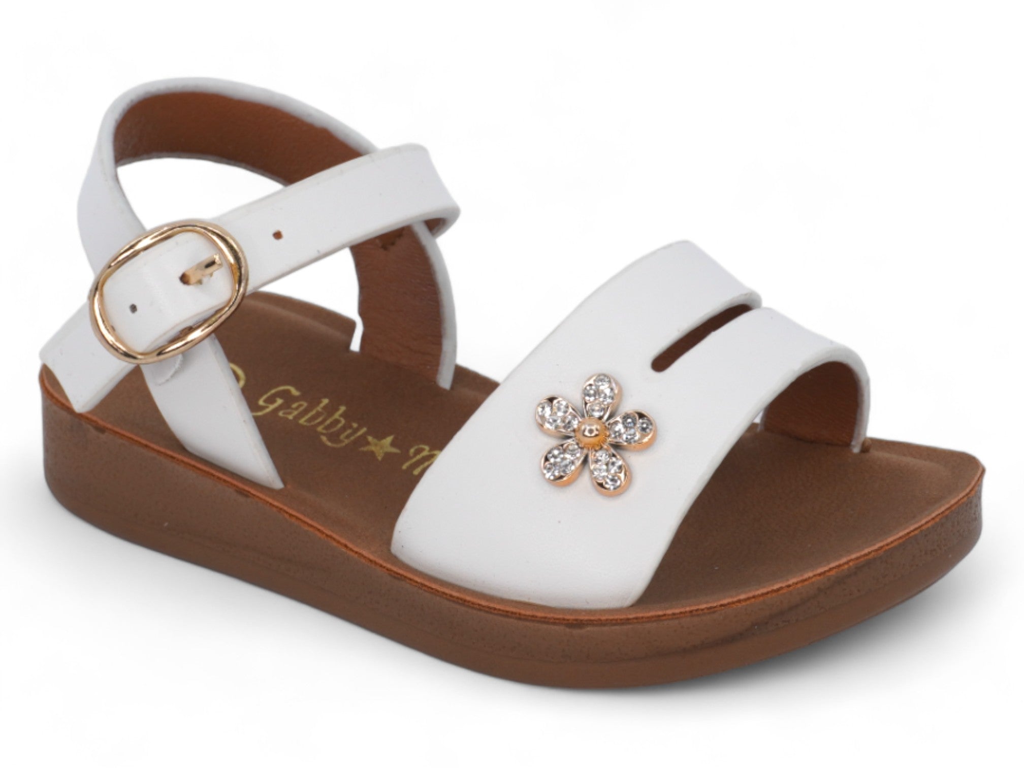 Girls' White Trinity Sandal