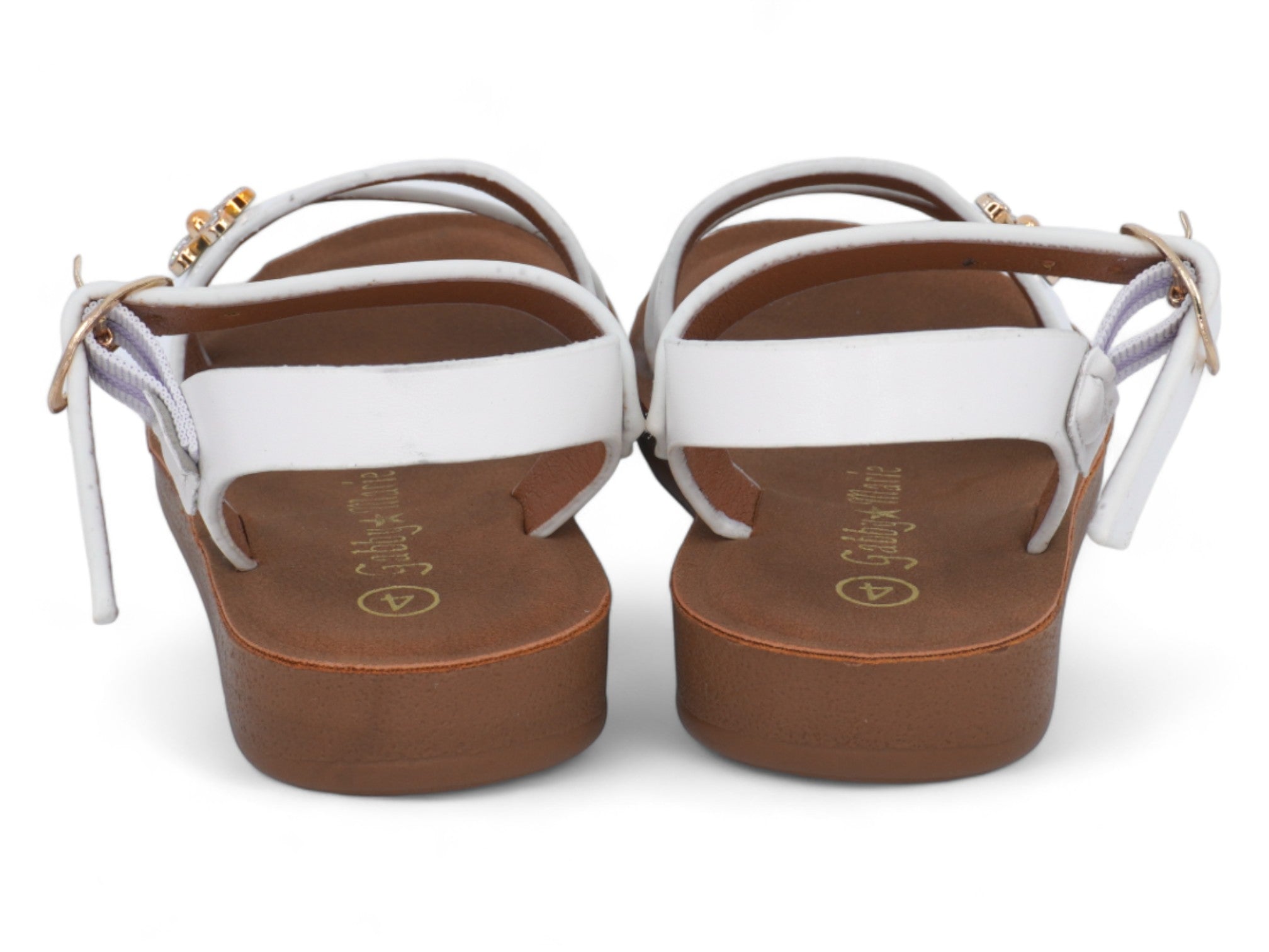 Girls' White Trinity Sandal