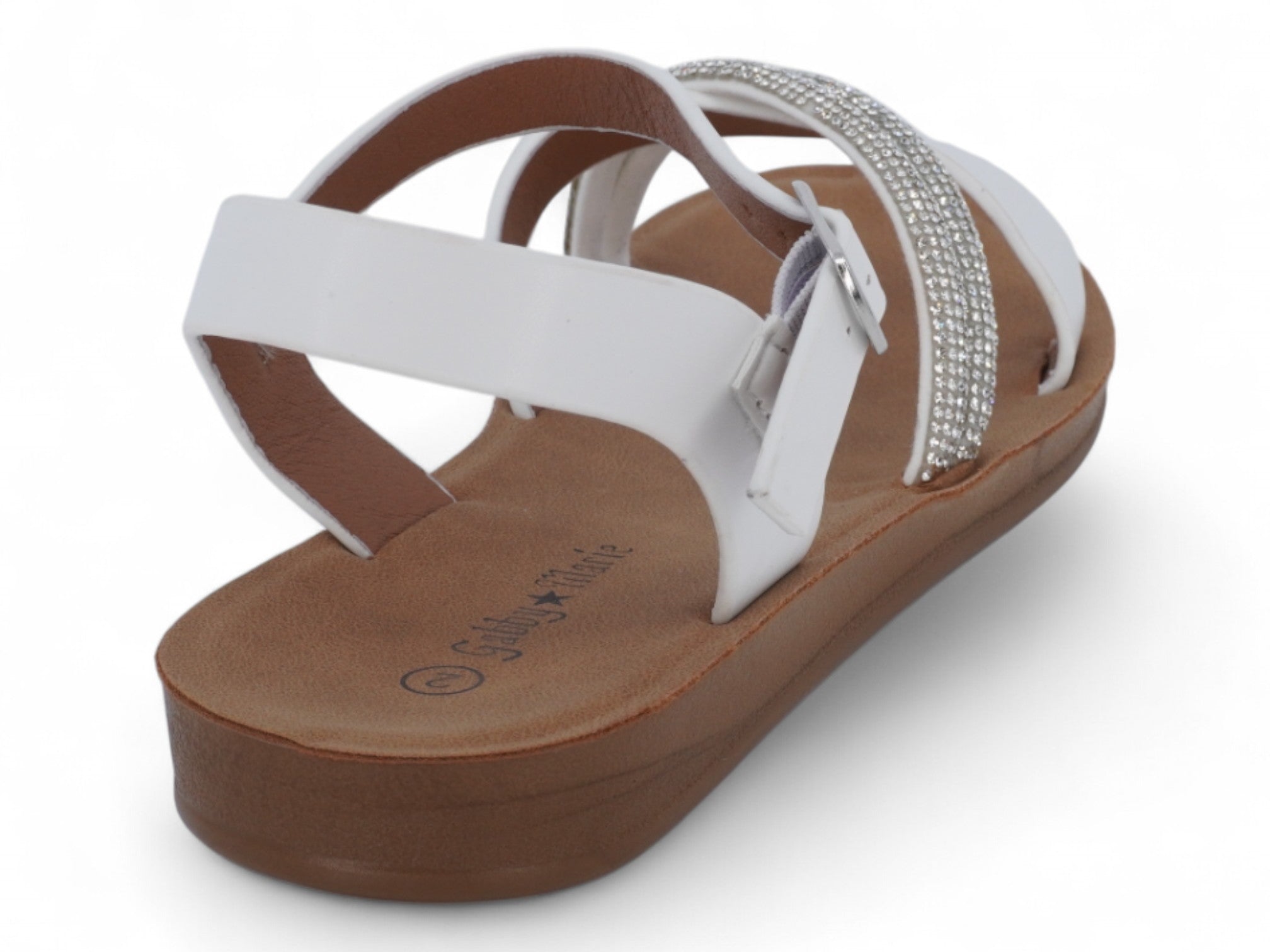 Girls' White Malayah Flat