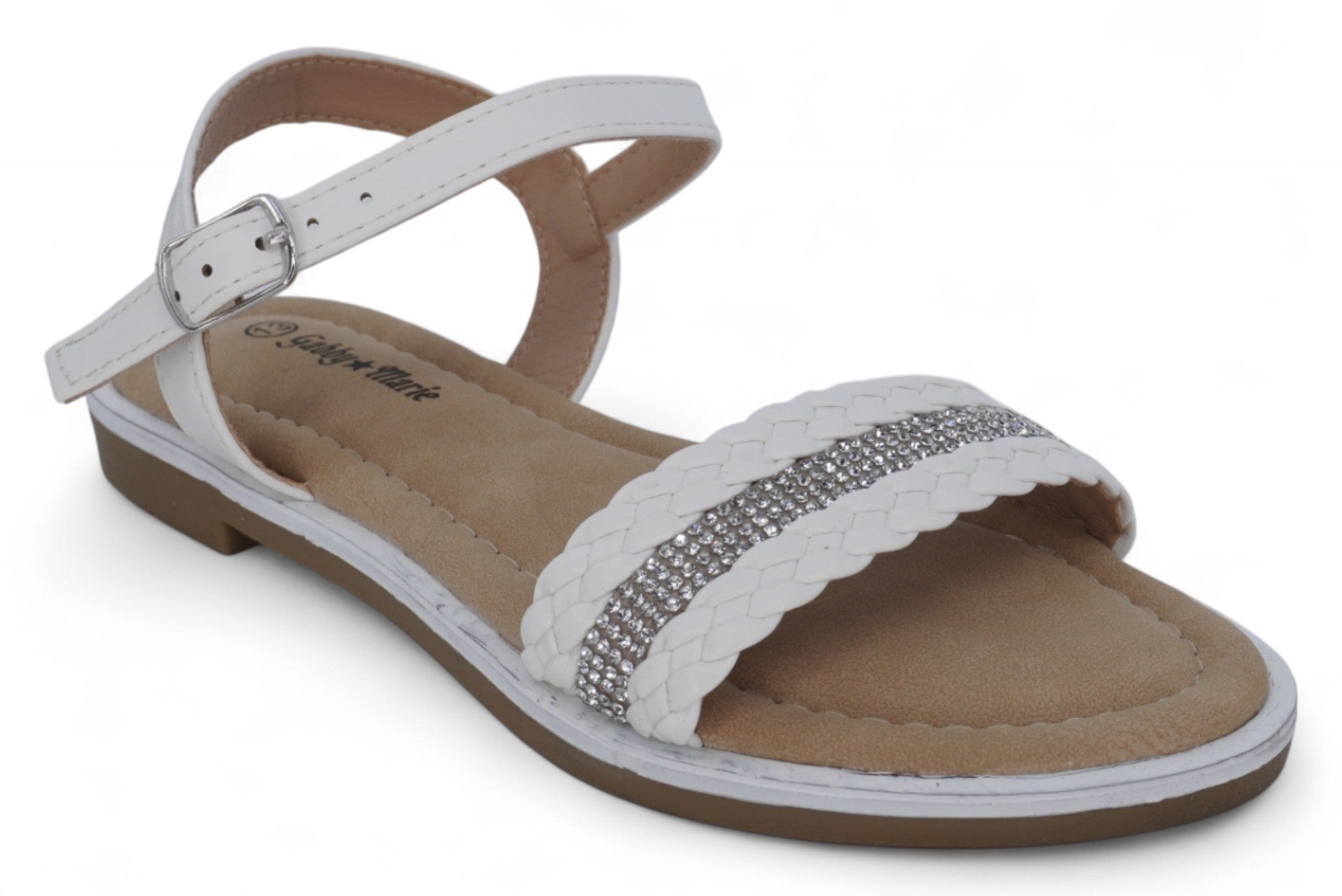 Girls' White Issa Sandal