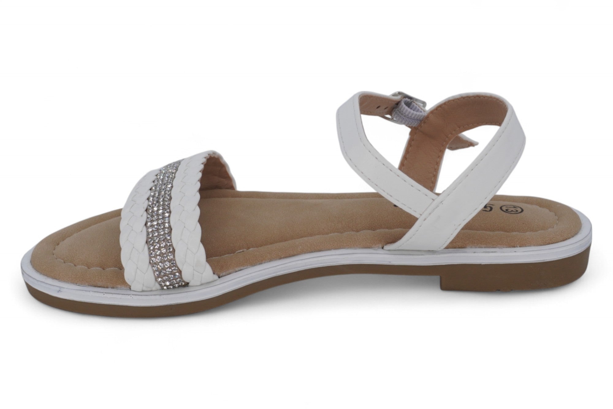 Girls' White Issa Sandal