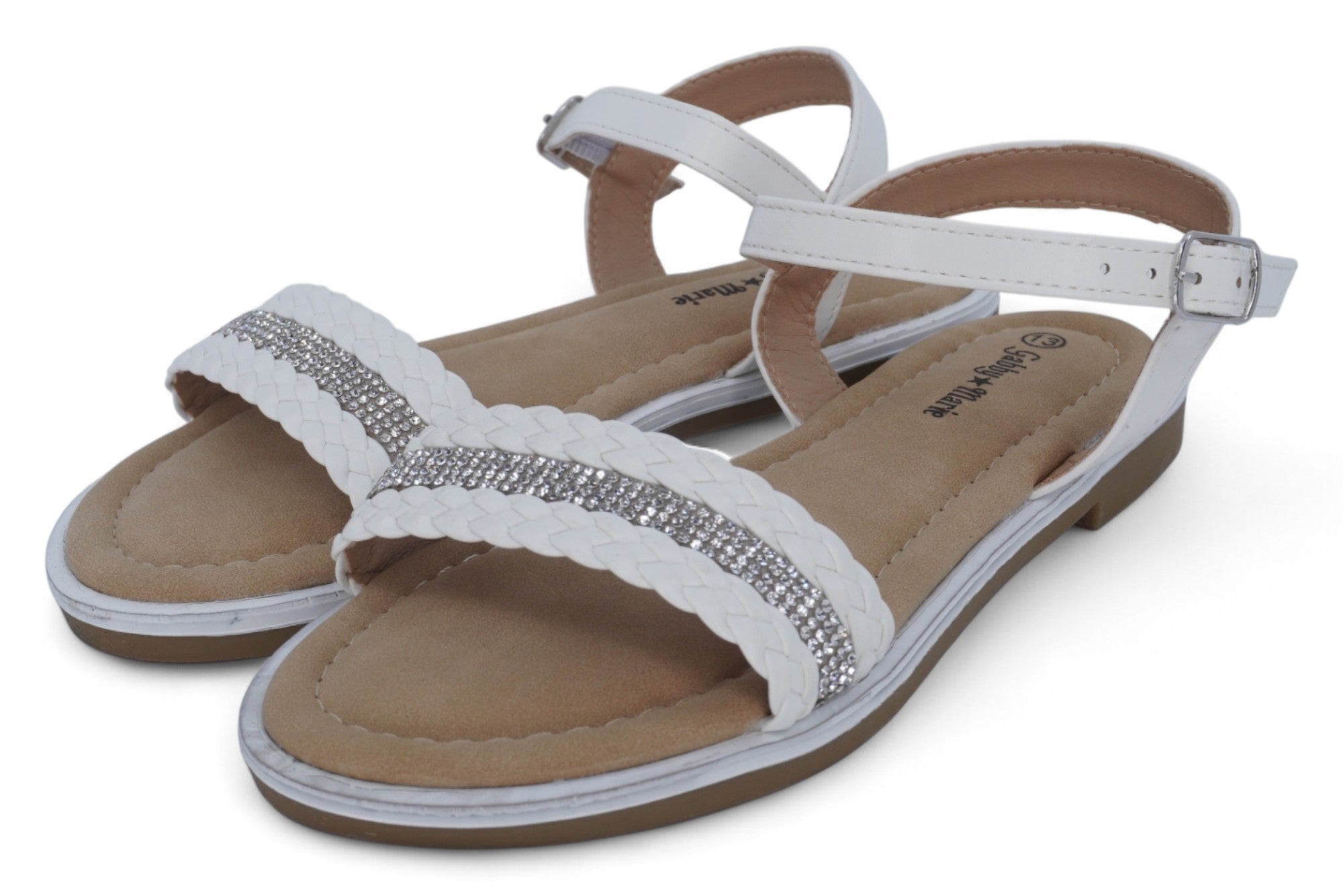Girls' White Issa Sandal