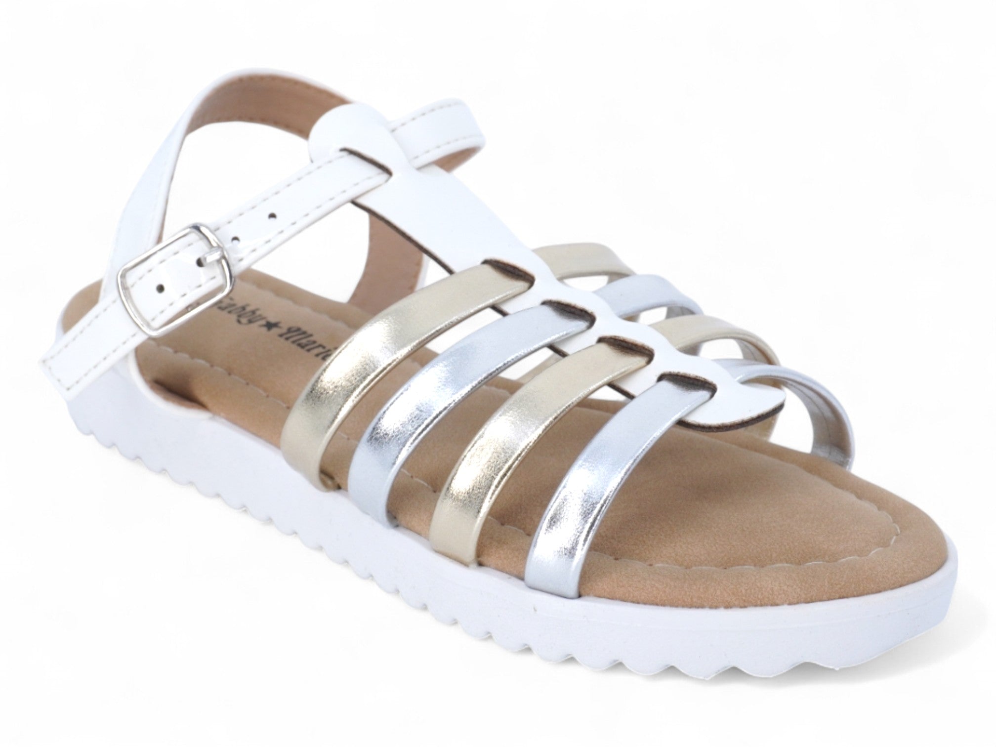 Girls' White Isla Sandal