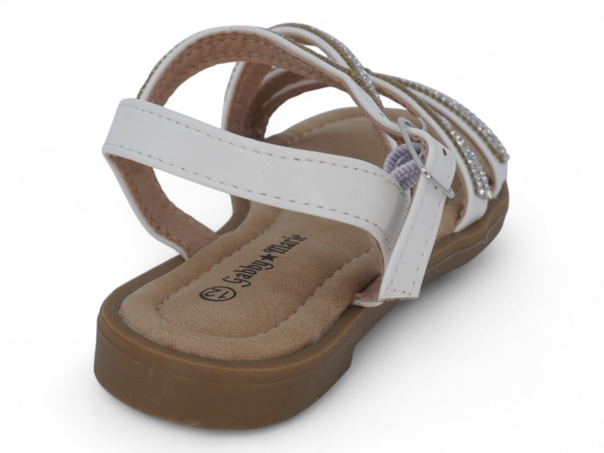 Girls' White Hailey Sandal