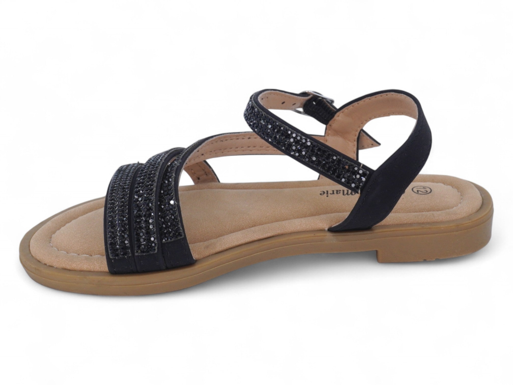 Girls' Black Hailey Sandals