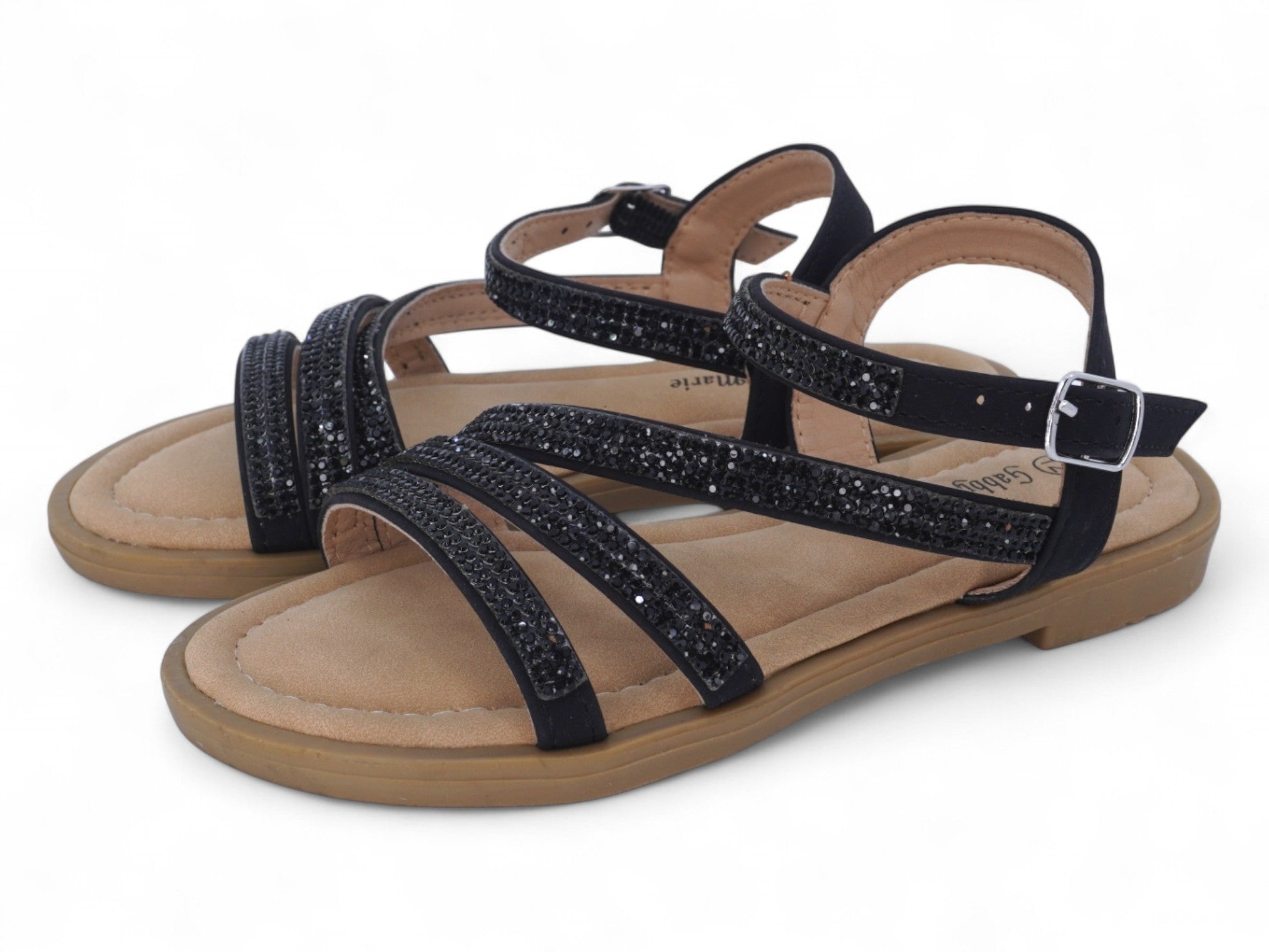 Girls' Black Hailey Sandals