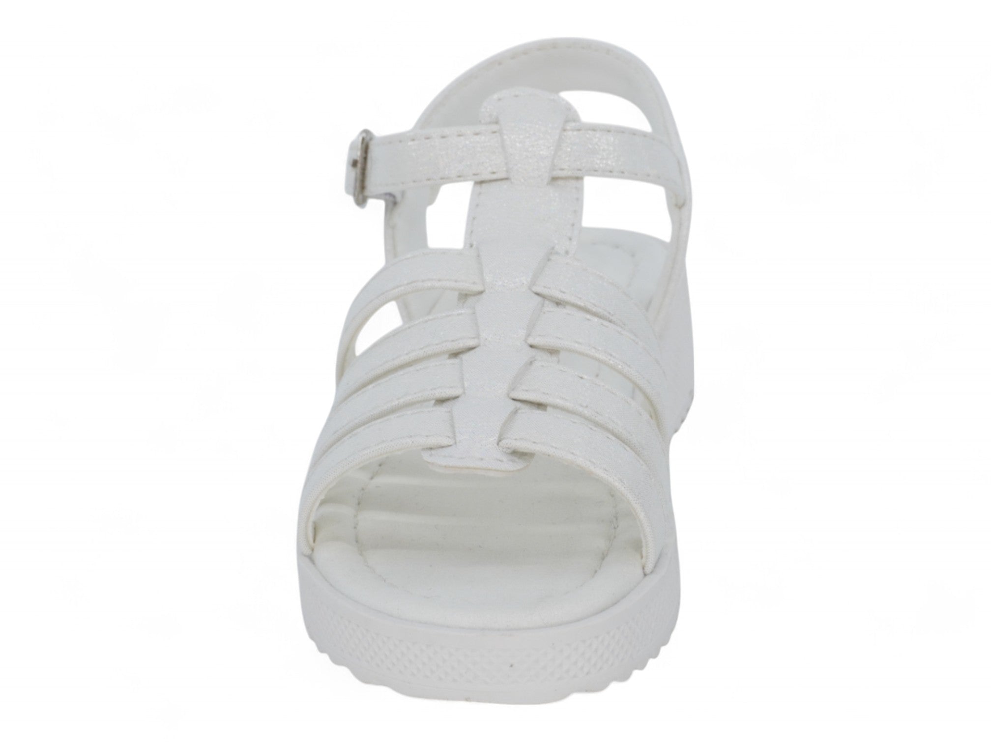 Girls White Hannah Wedge