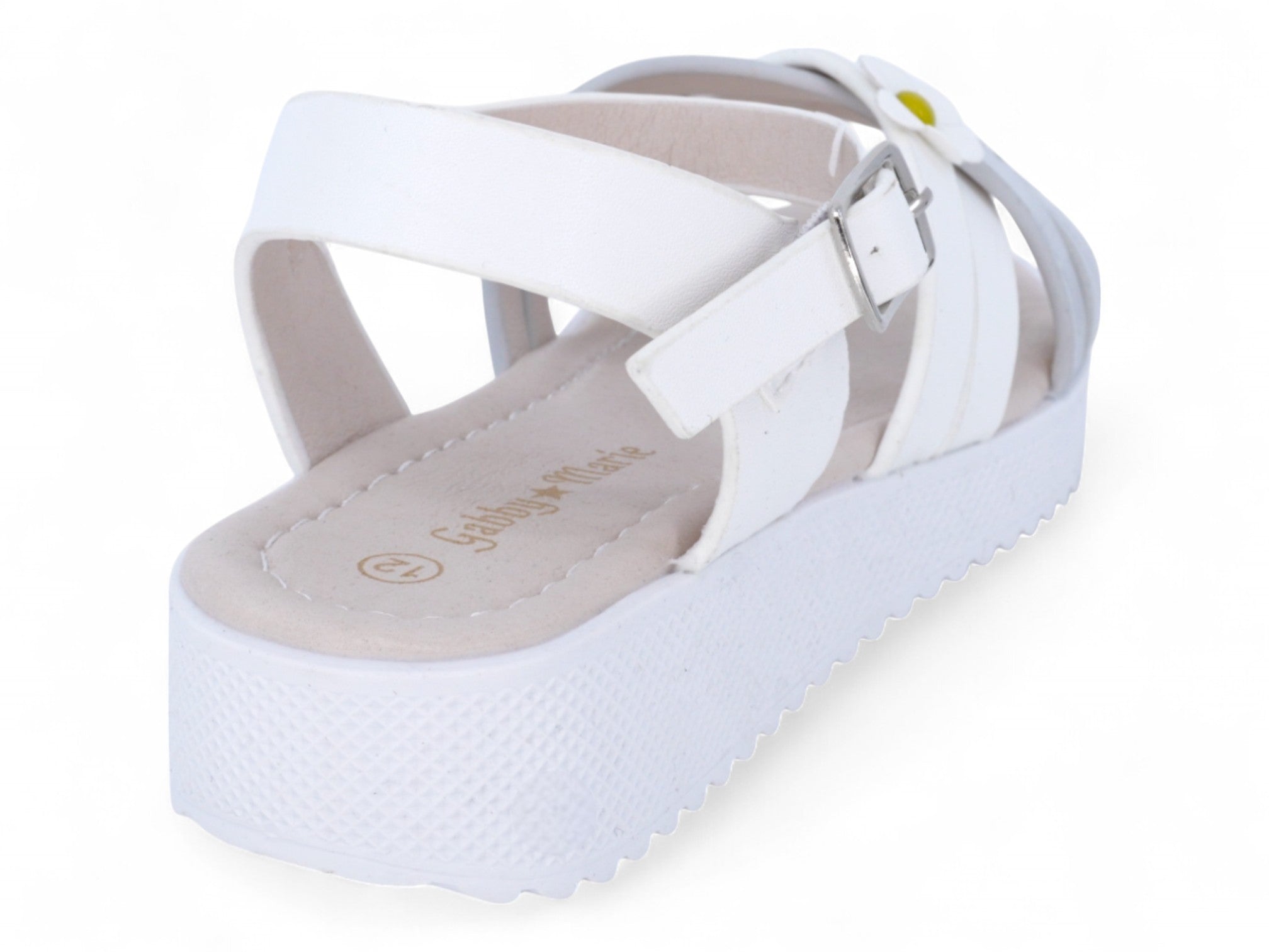 Girls' White Amelia Sandal