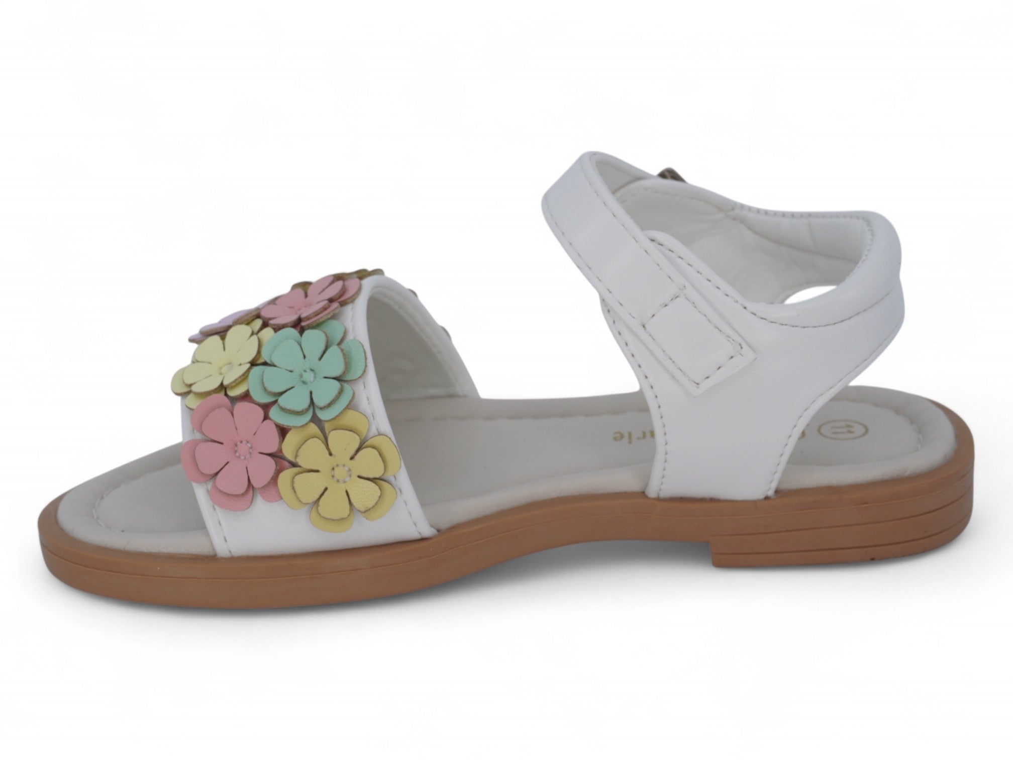 Girls' White Flora Sandal