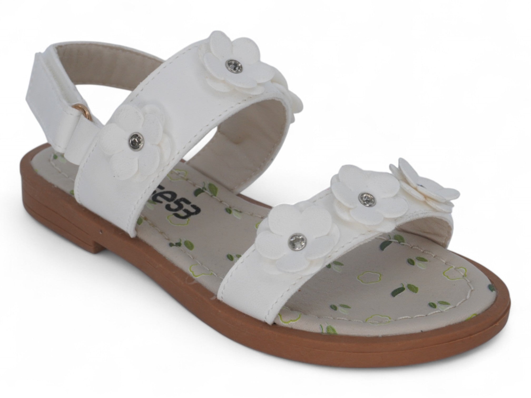 Girls White Audrey Sandal