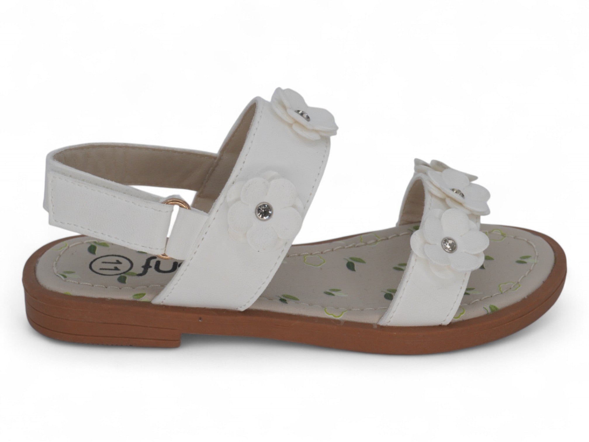 Girls White Audrey Sandal