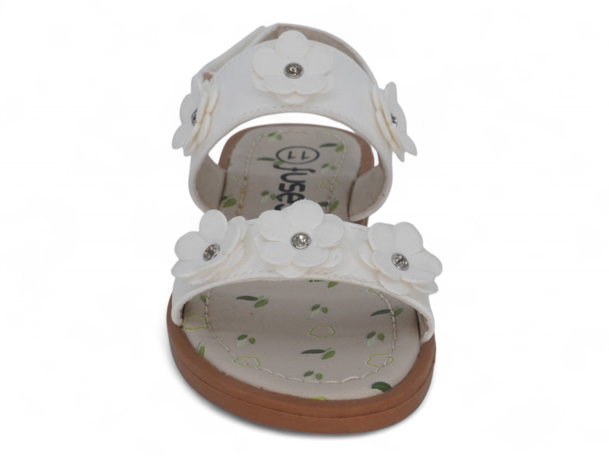 Girls White Audrey Sandal