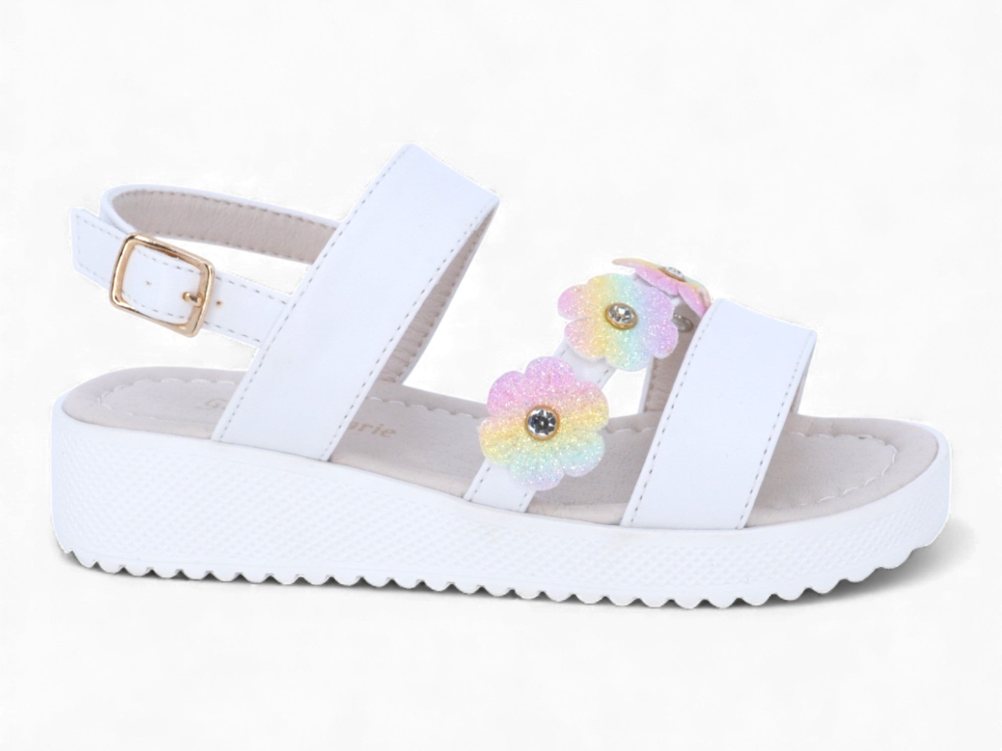 Girls' White Natalia Sandal