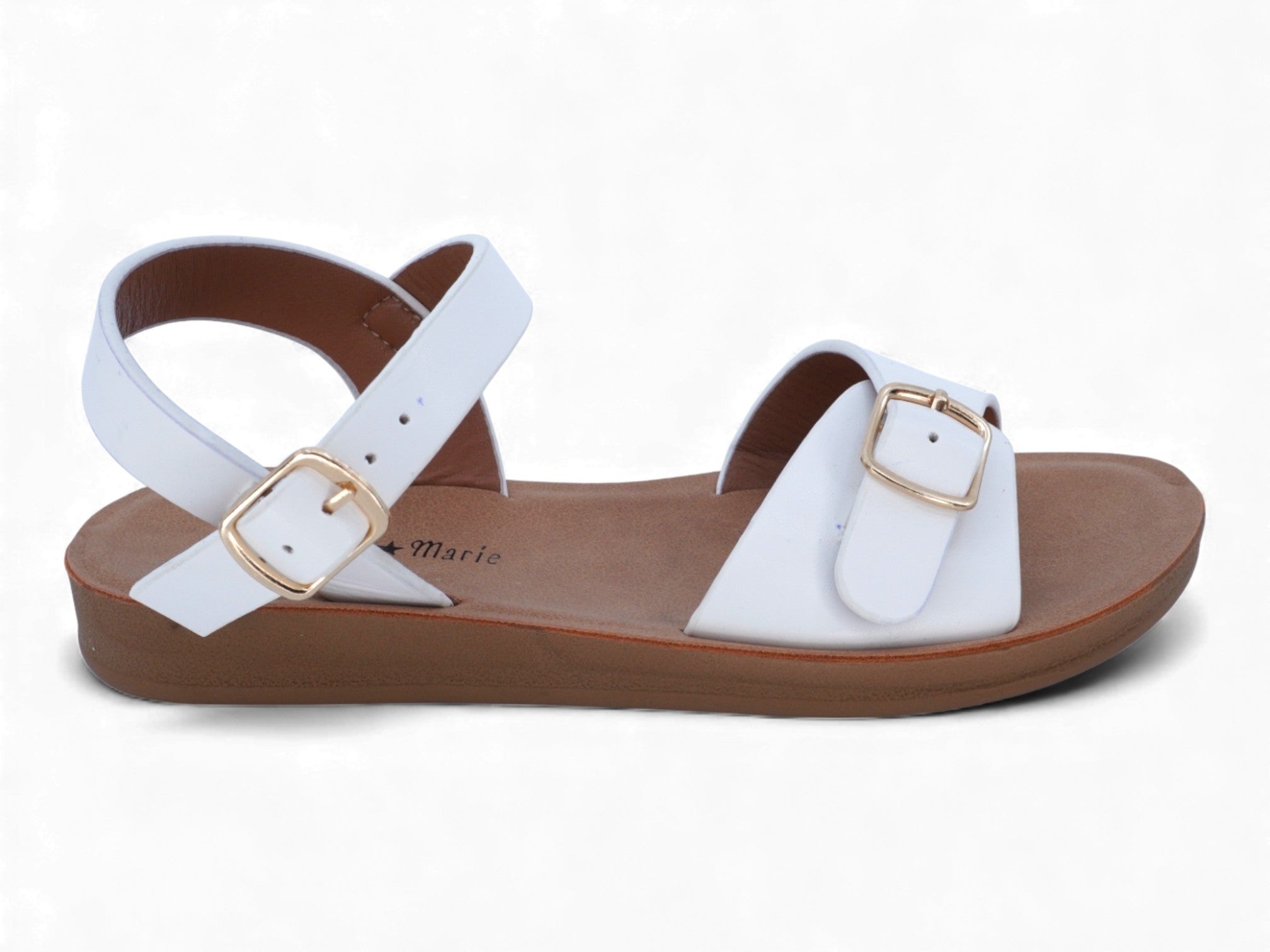 Girls' White Sophie Sandal