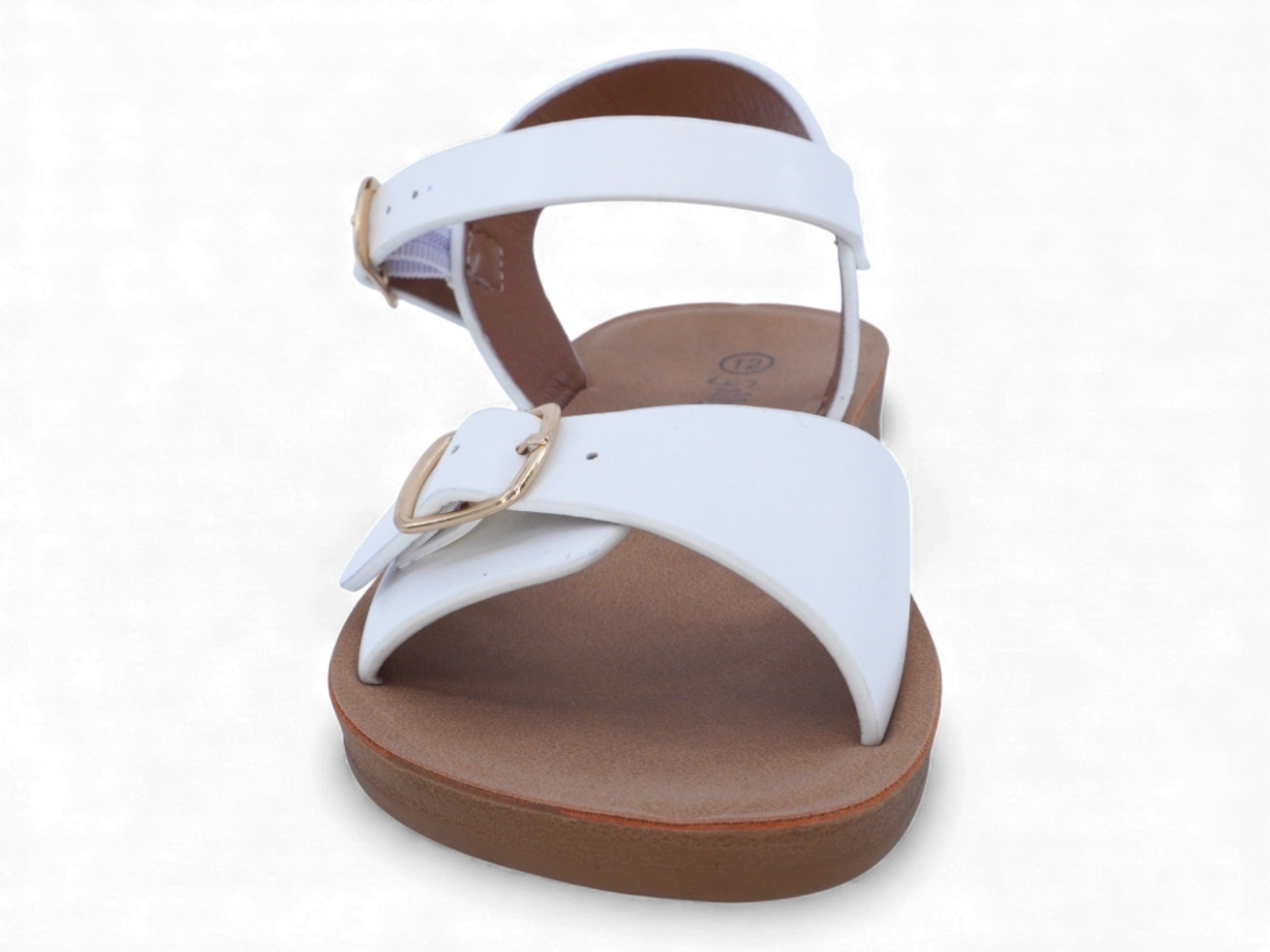 Girls' White Sophie Sandal