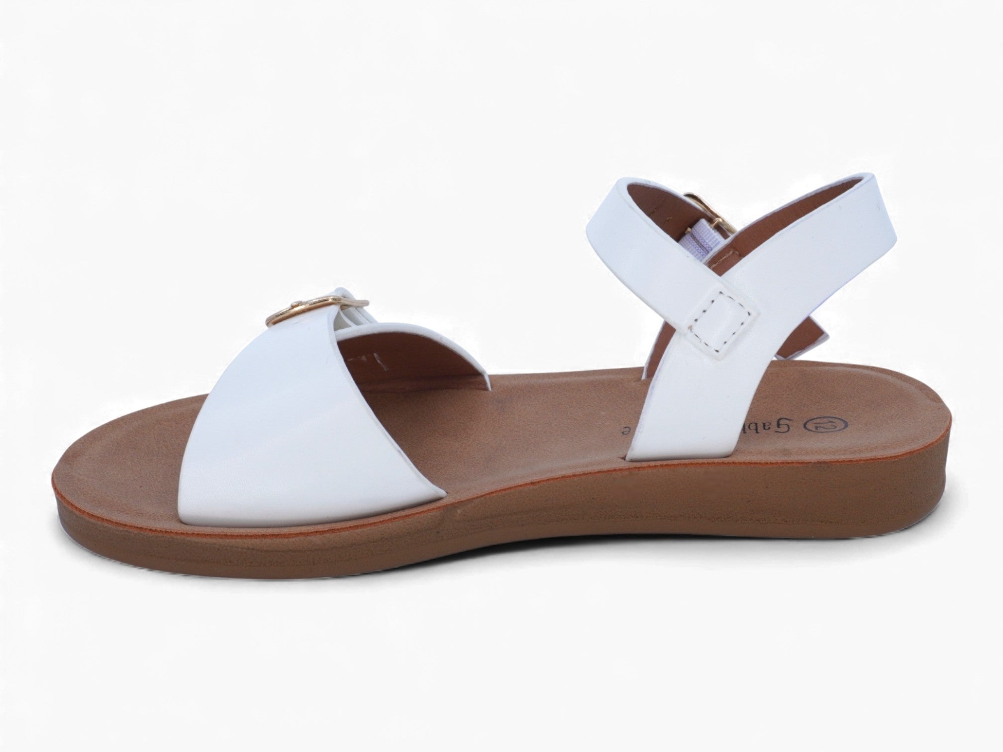 Girls' White Sophie Sandal