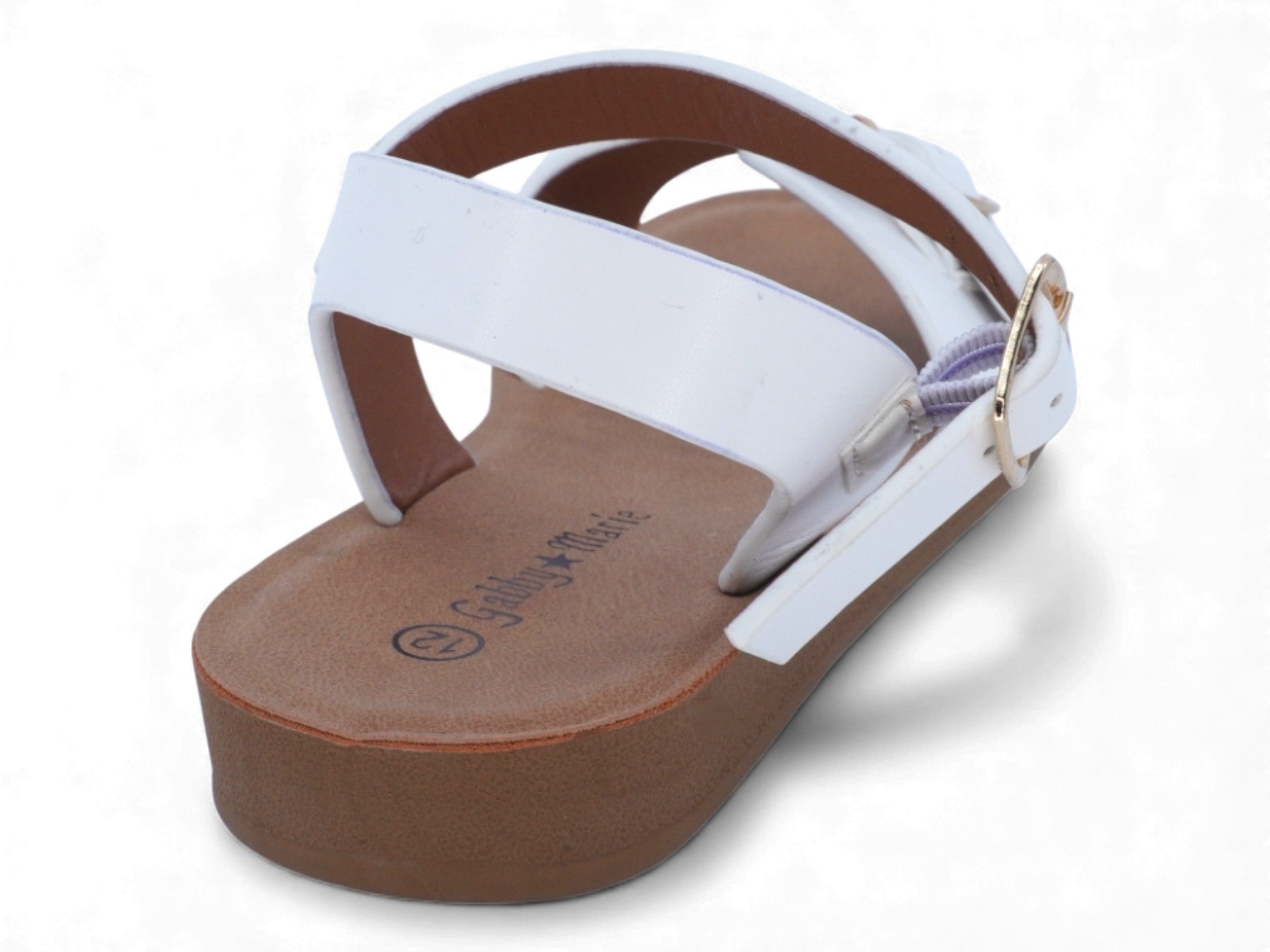 Girls' White Sophie Sandal