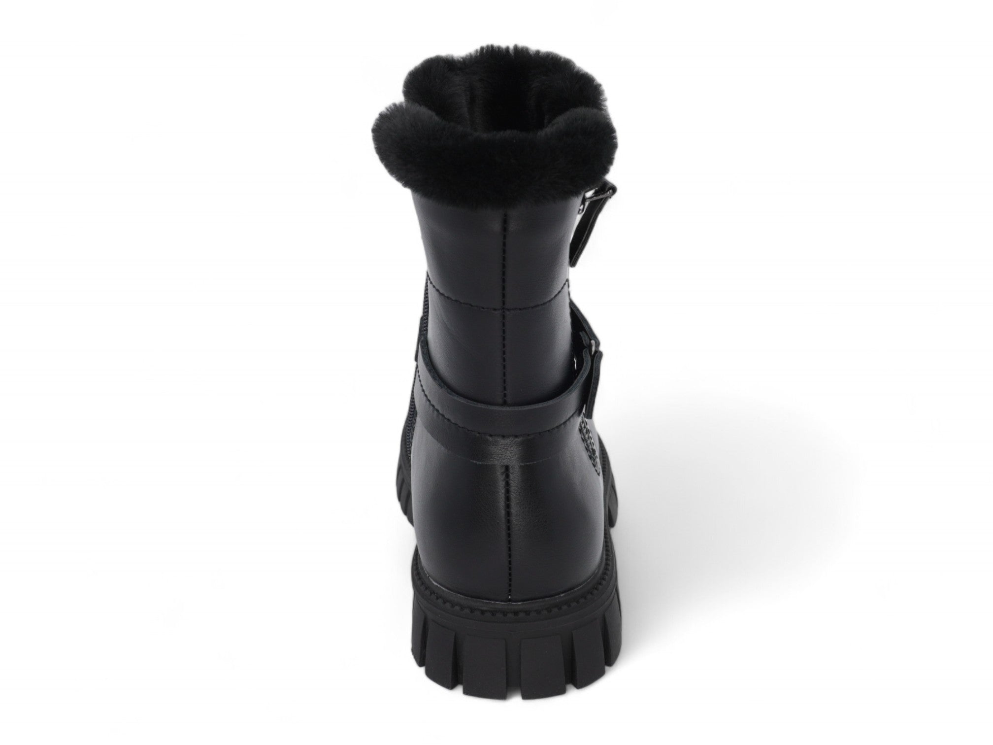 Toddler Black Lena Fur Boot