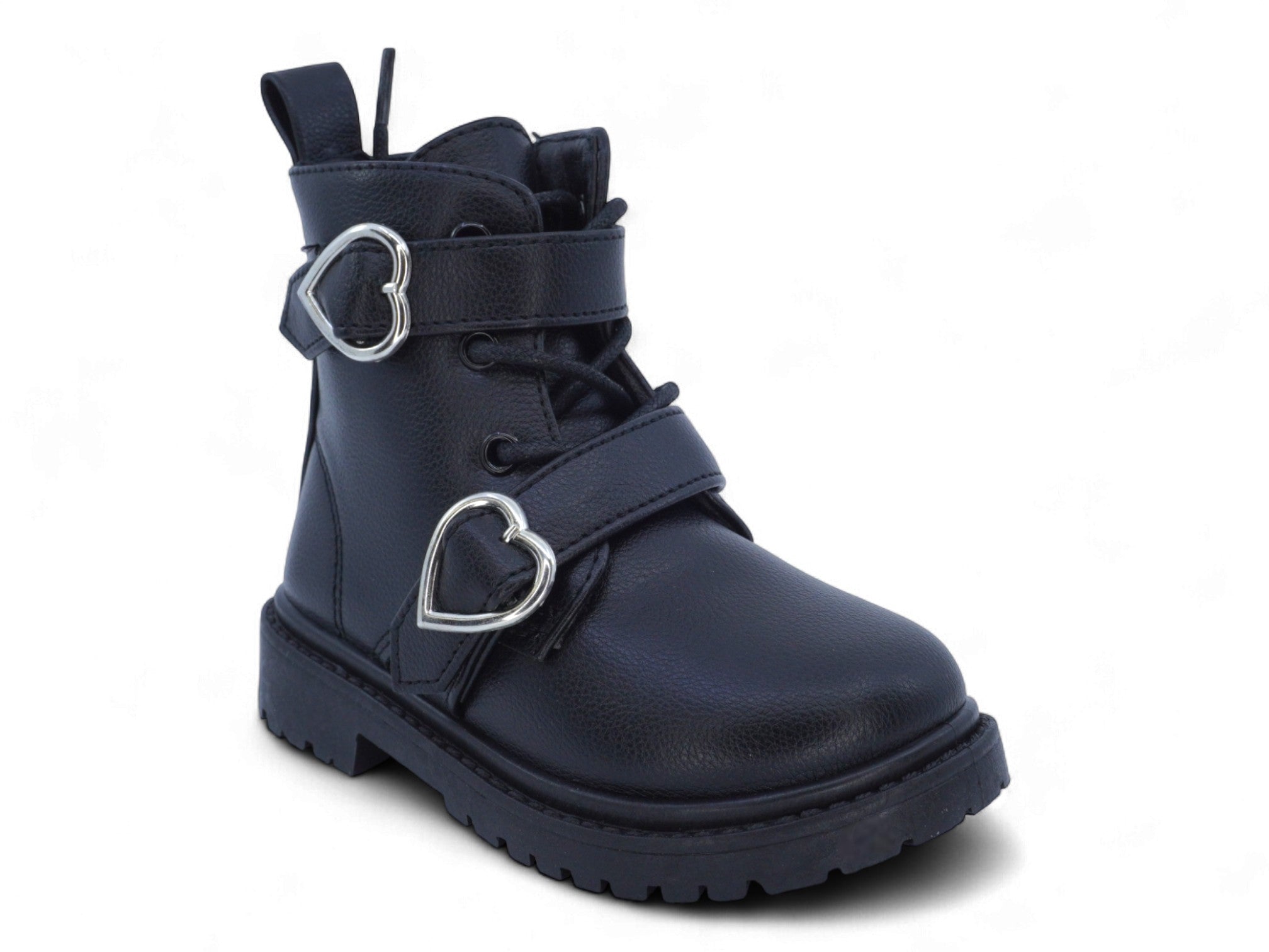 Toddler Black Triple Heart Boots