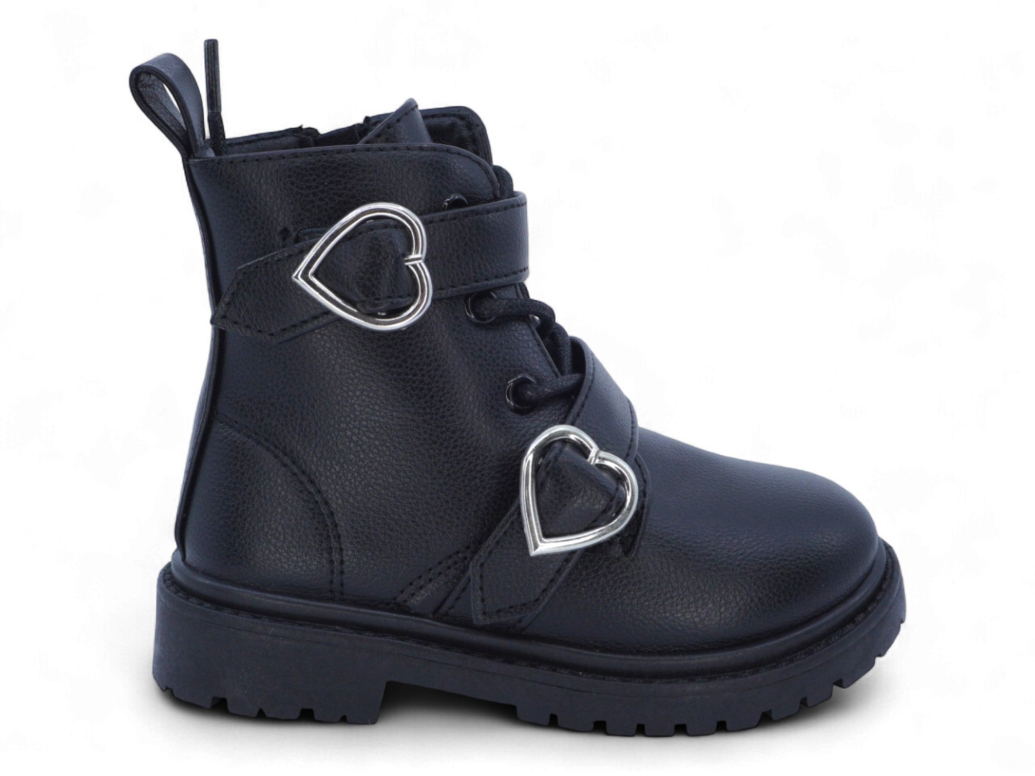 Toddler Black Triple Heart Boots