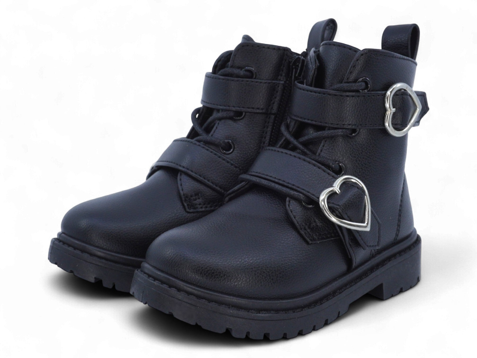 Toddler Black Triple Heart Boots