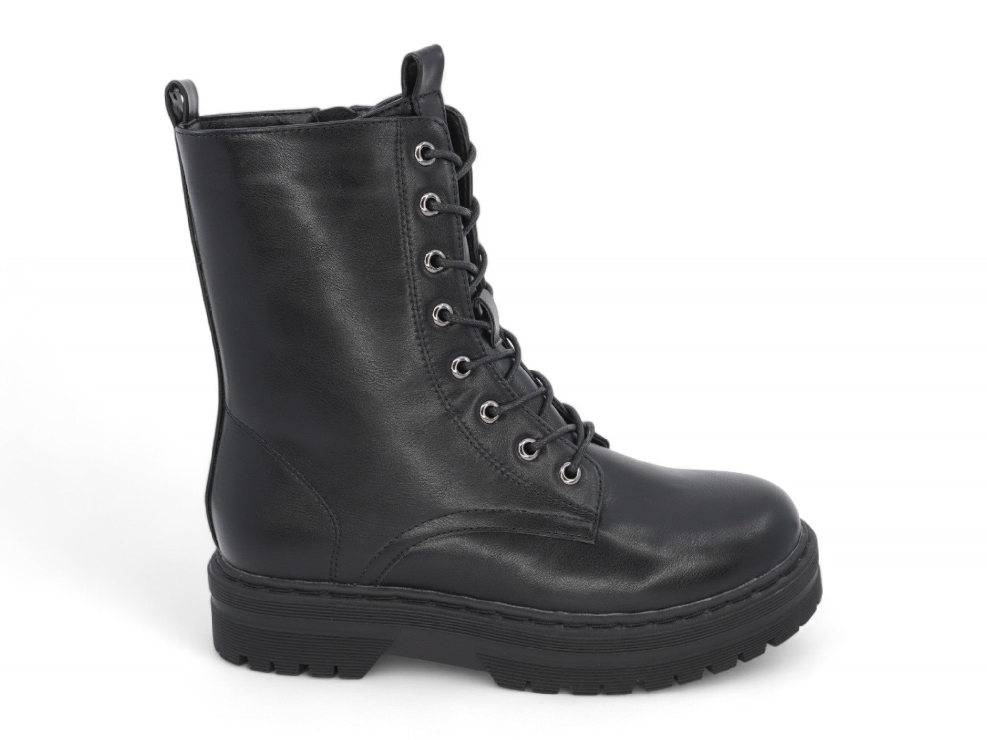 Girls Black Leni Combat Boot