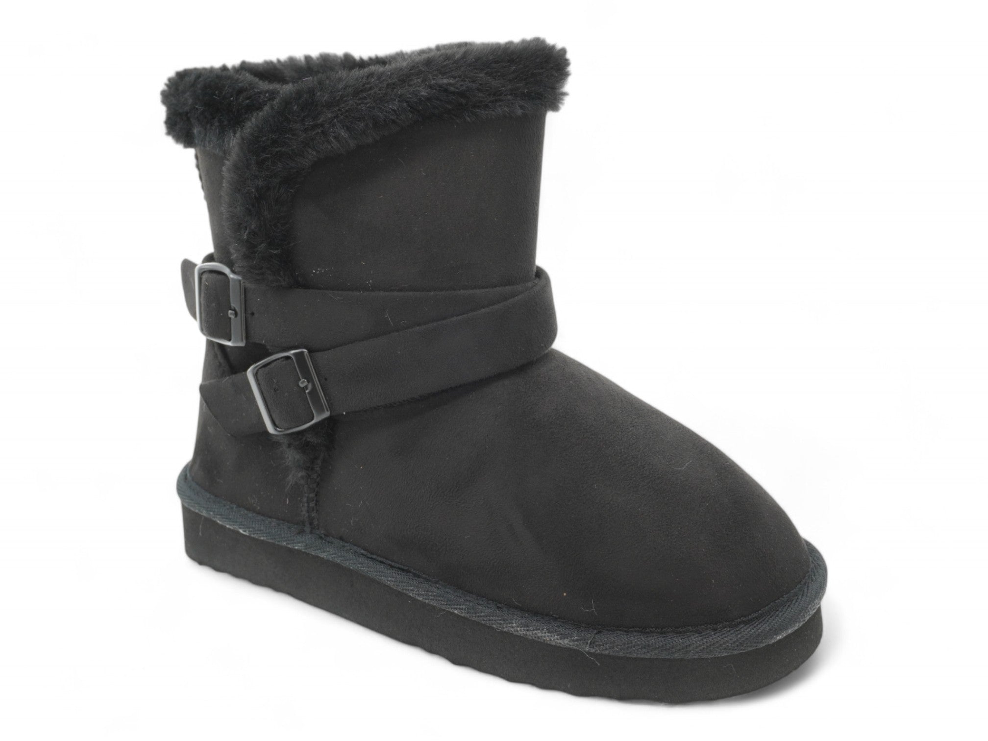 Girls Black Hue Fur Boot