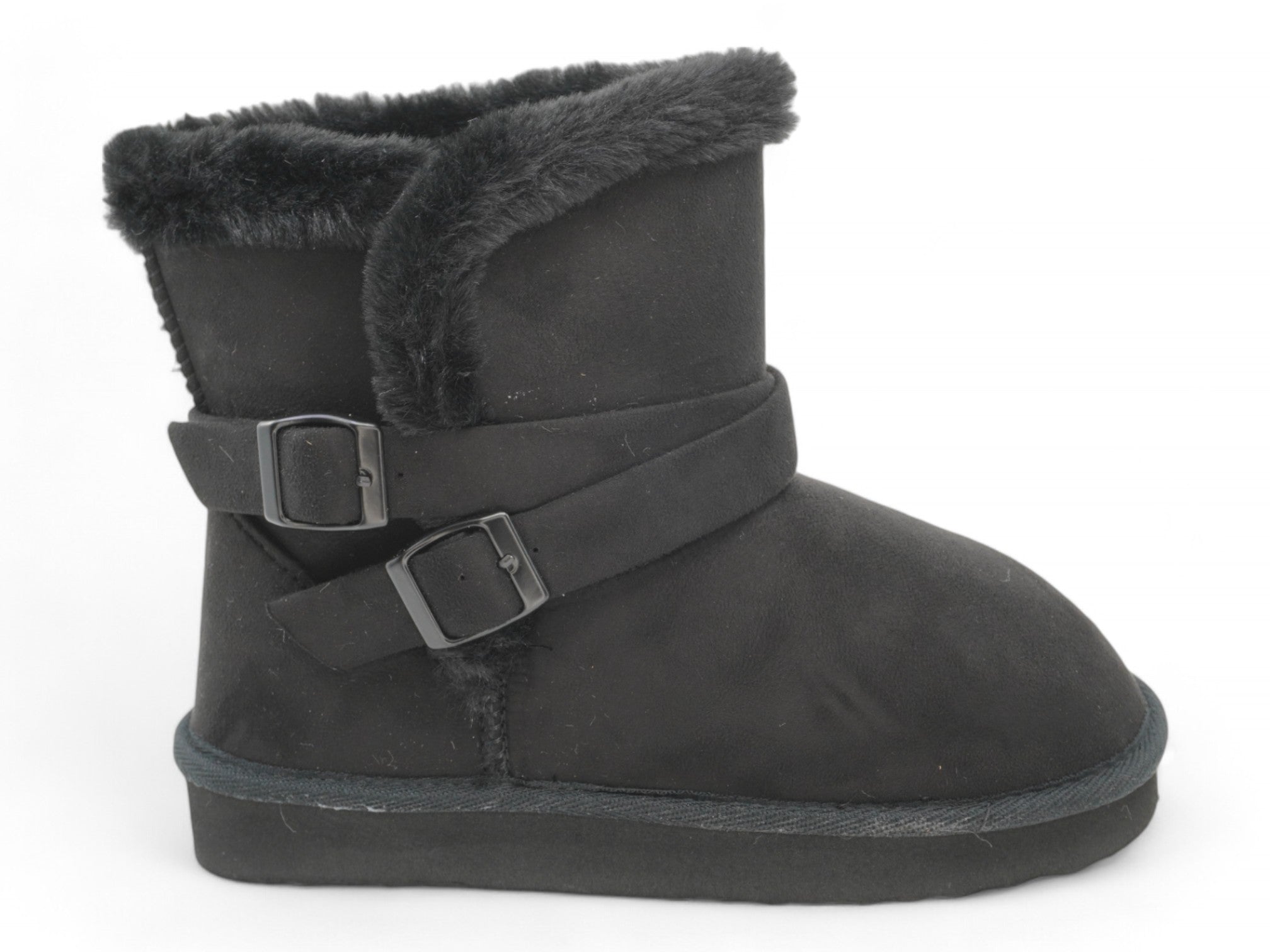 Girls Black Hue Fur Boot