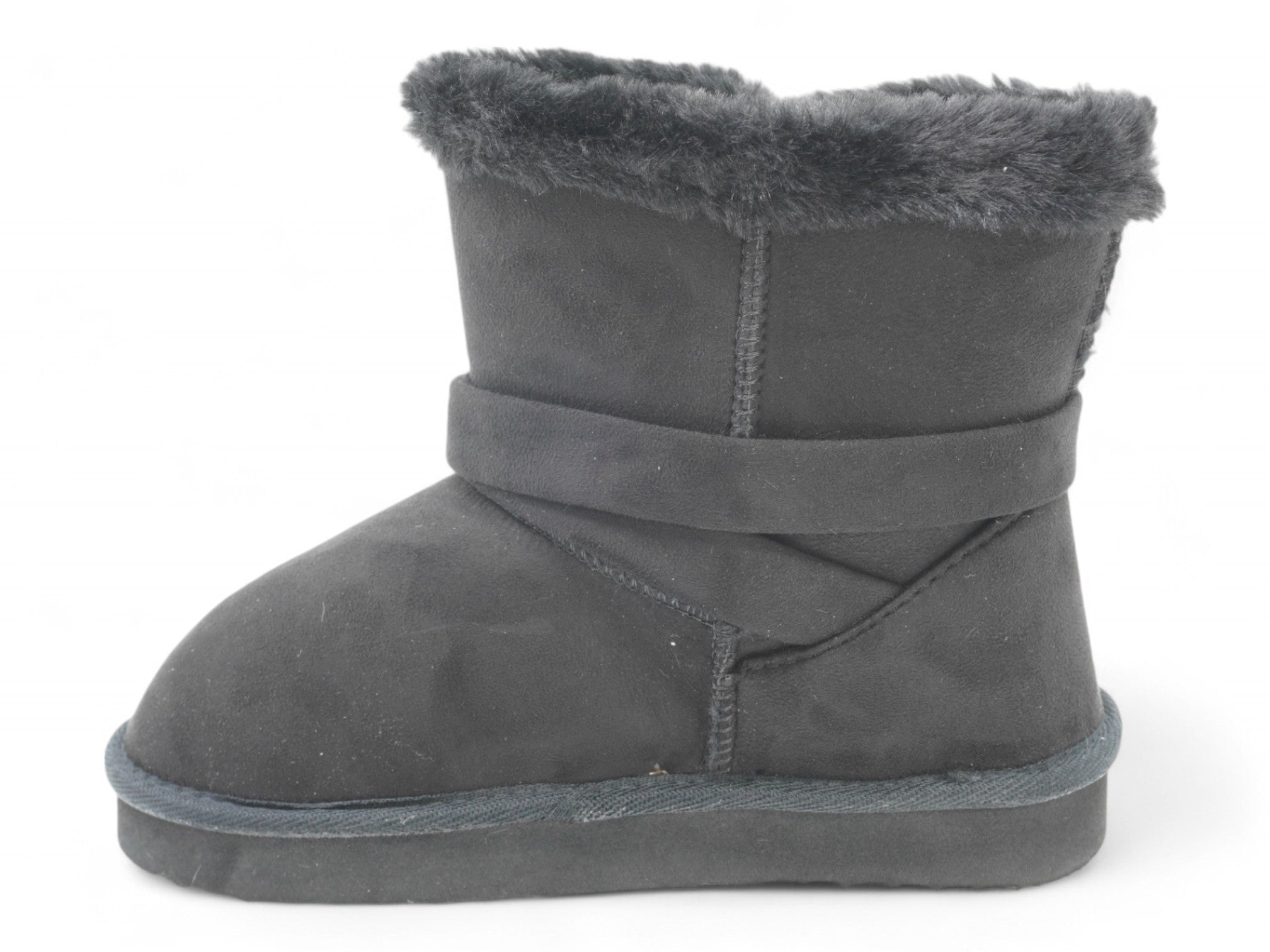 Girls Black Hue Fur Boot