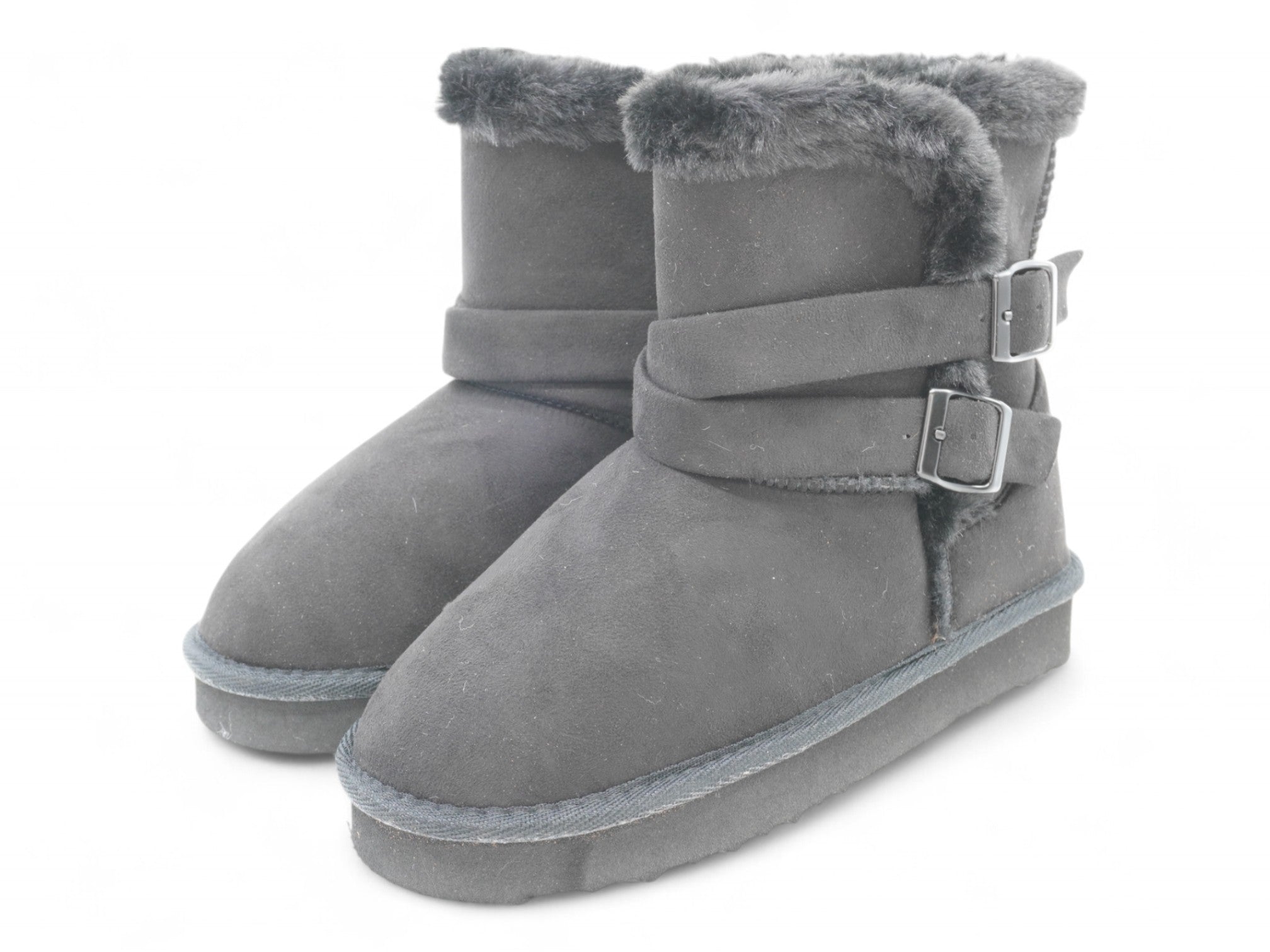 Girls Black Hue Fur Boot
