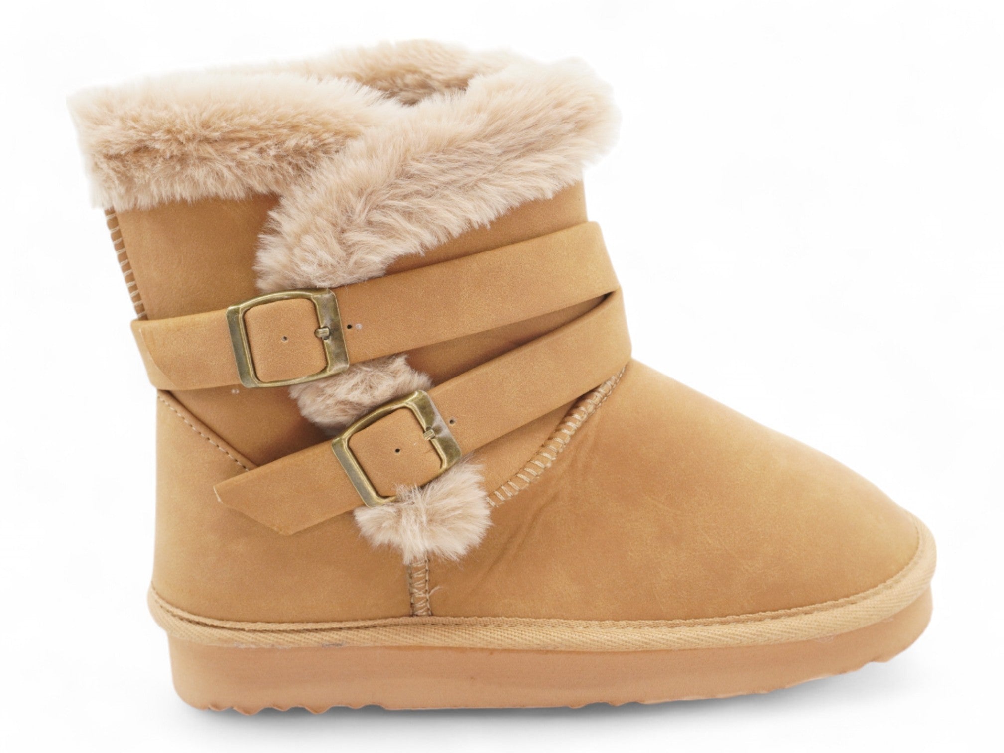 Girls Tan Hue Fur Boot
