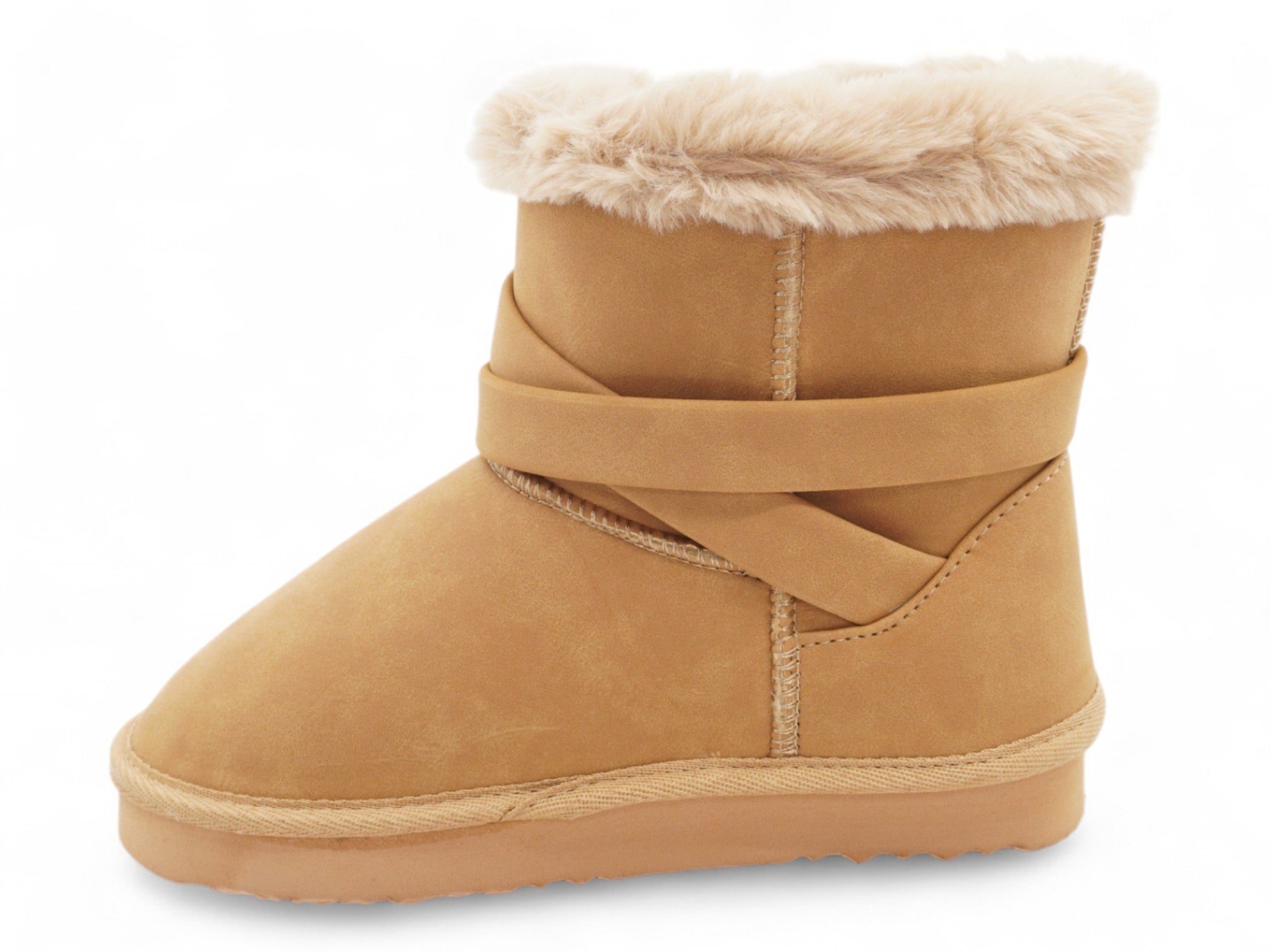 Girls Tan Hue Fur Boot