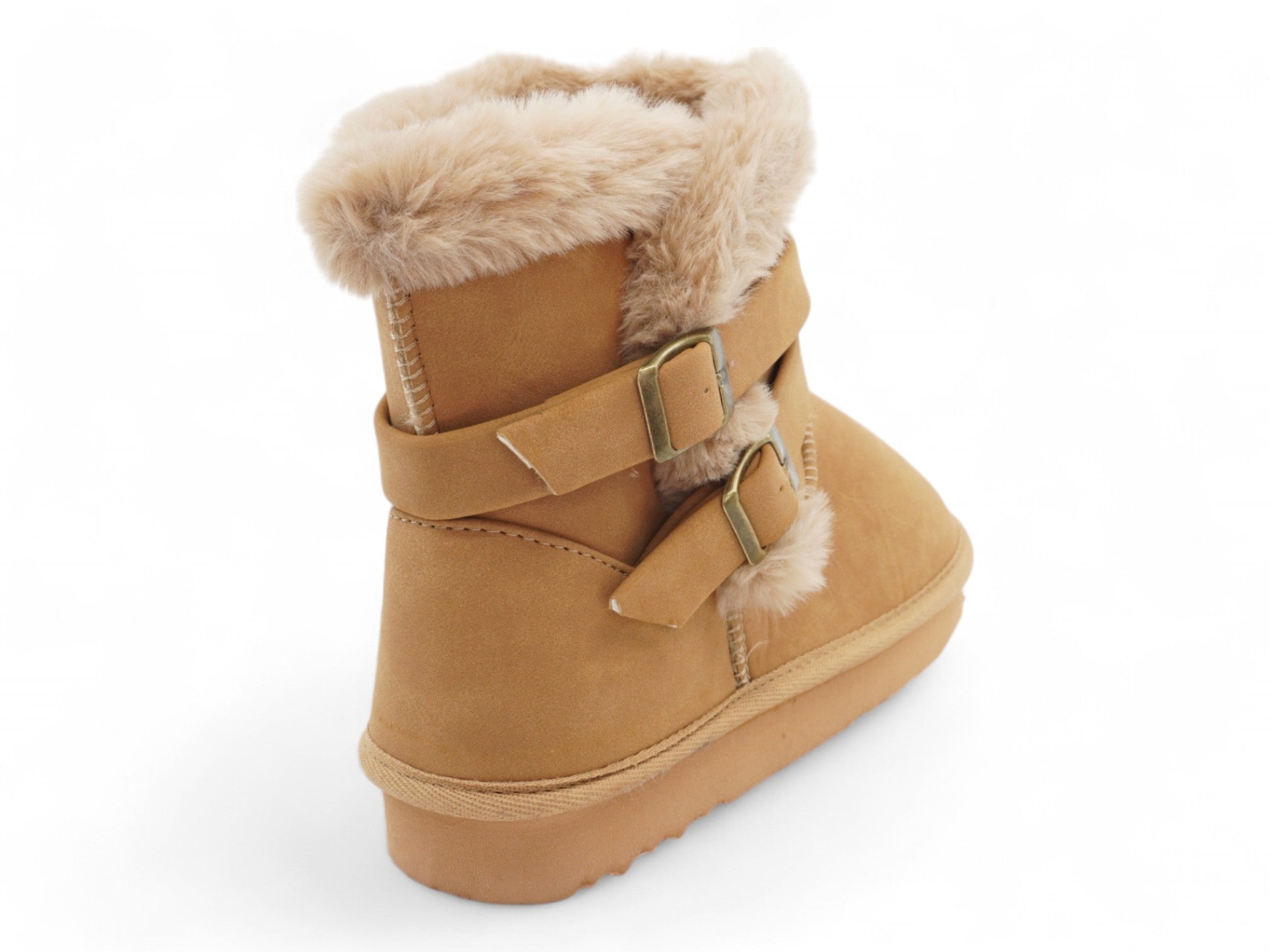 Girls Tan Hue Fur Boot