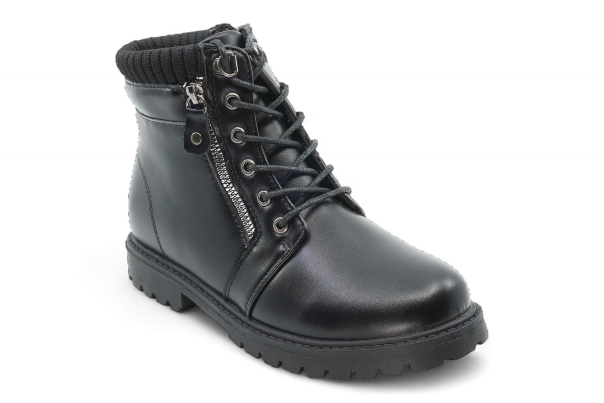 Girls Black Serena Combat Boot