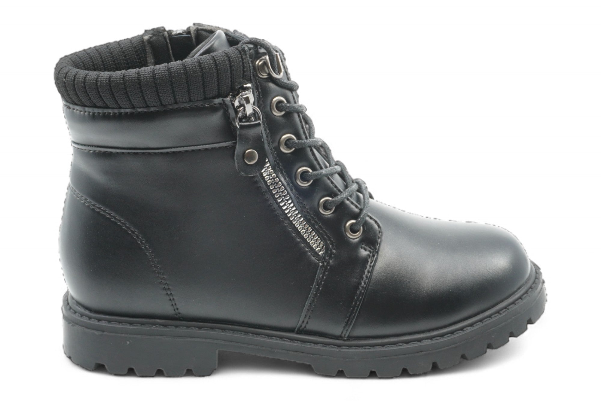 Girls Black Serena Combat Boot