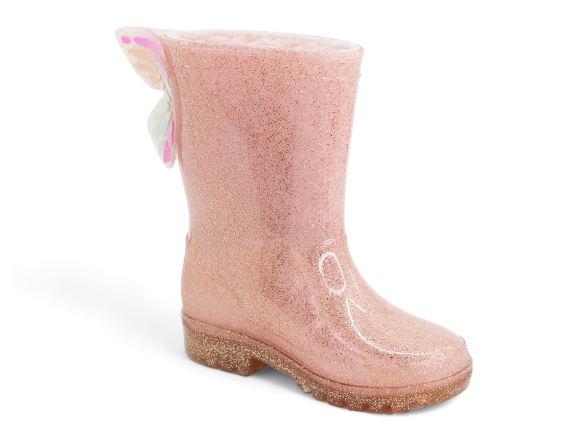 Toddler Pink Butterfly Rainboot